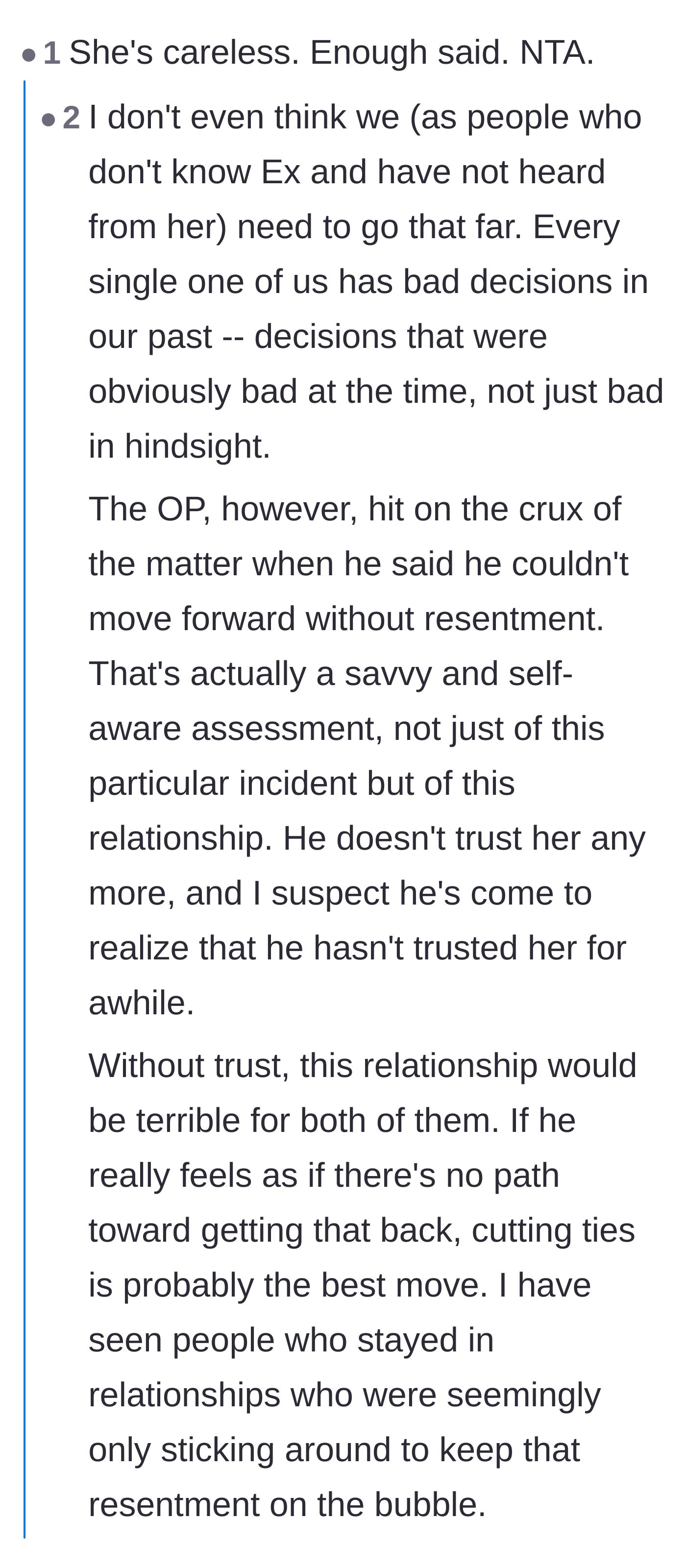 Comment thread 4 - A deep dive into the corrosive nature of resentment and why walking away was the most self-aware choice.