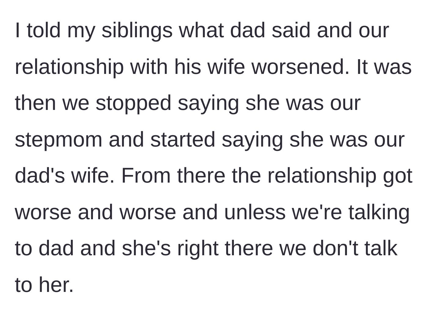 Story part 7 - The siblings learn the truth, strip the stepmother of her title, and distance themselves from her completely.