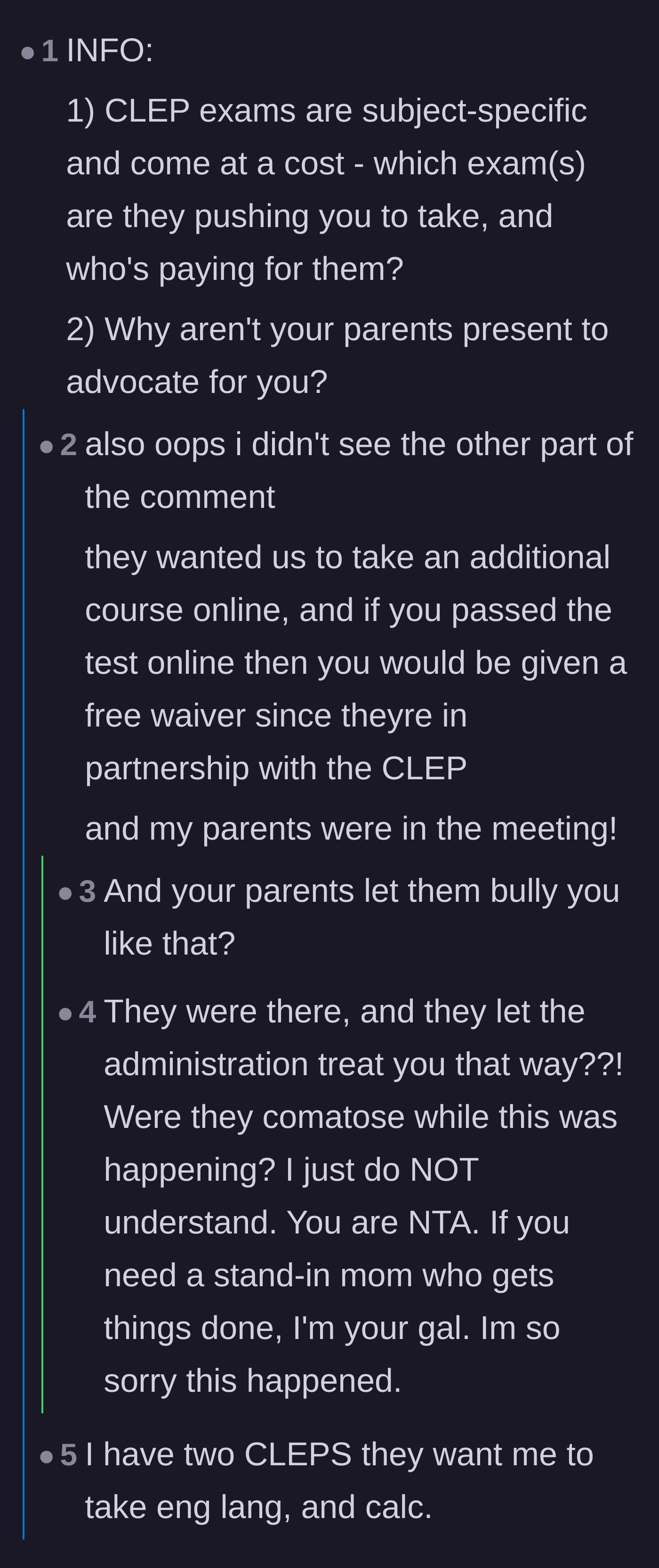 Comment thread 6 - Outrage over the school administration exploiting the immigrant parents' language barrier during the meeting.