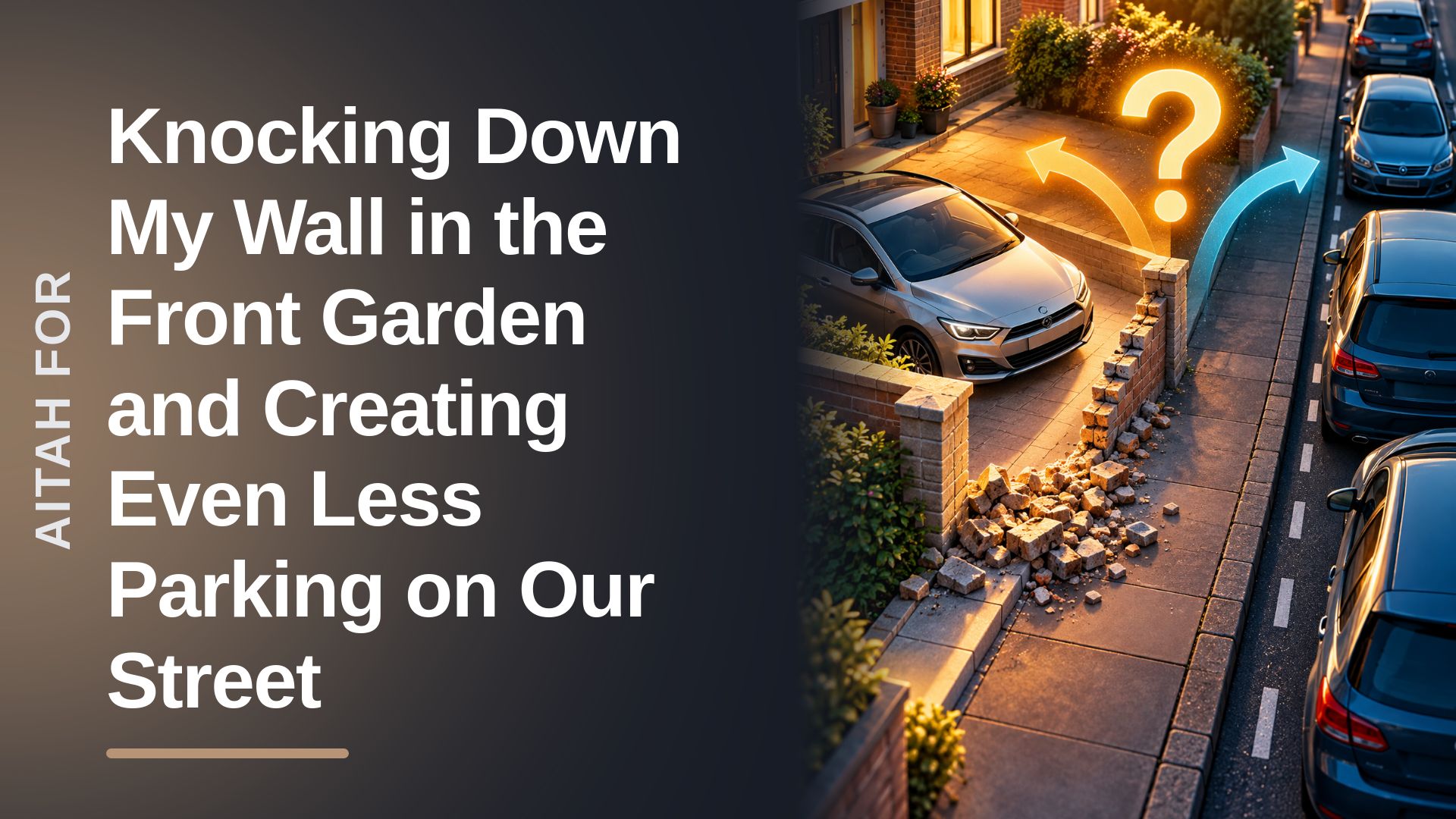 The Homeowner Who Demolished Her Own Wall Against An Entitled Neighbor's Audacious Parking Demands
