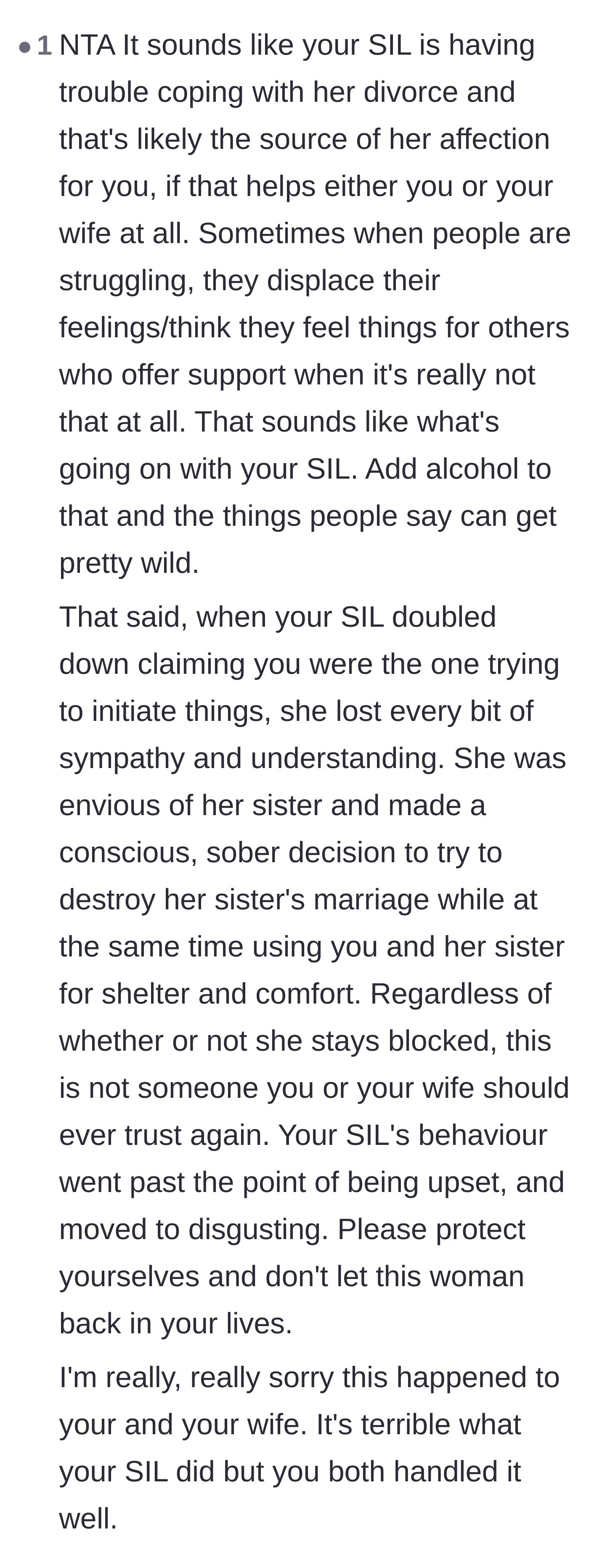 Comment thread 3 - A deep dive into the sister's displaced emotions and how her malicious lies erased all sympathy.