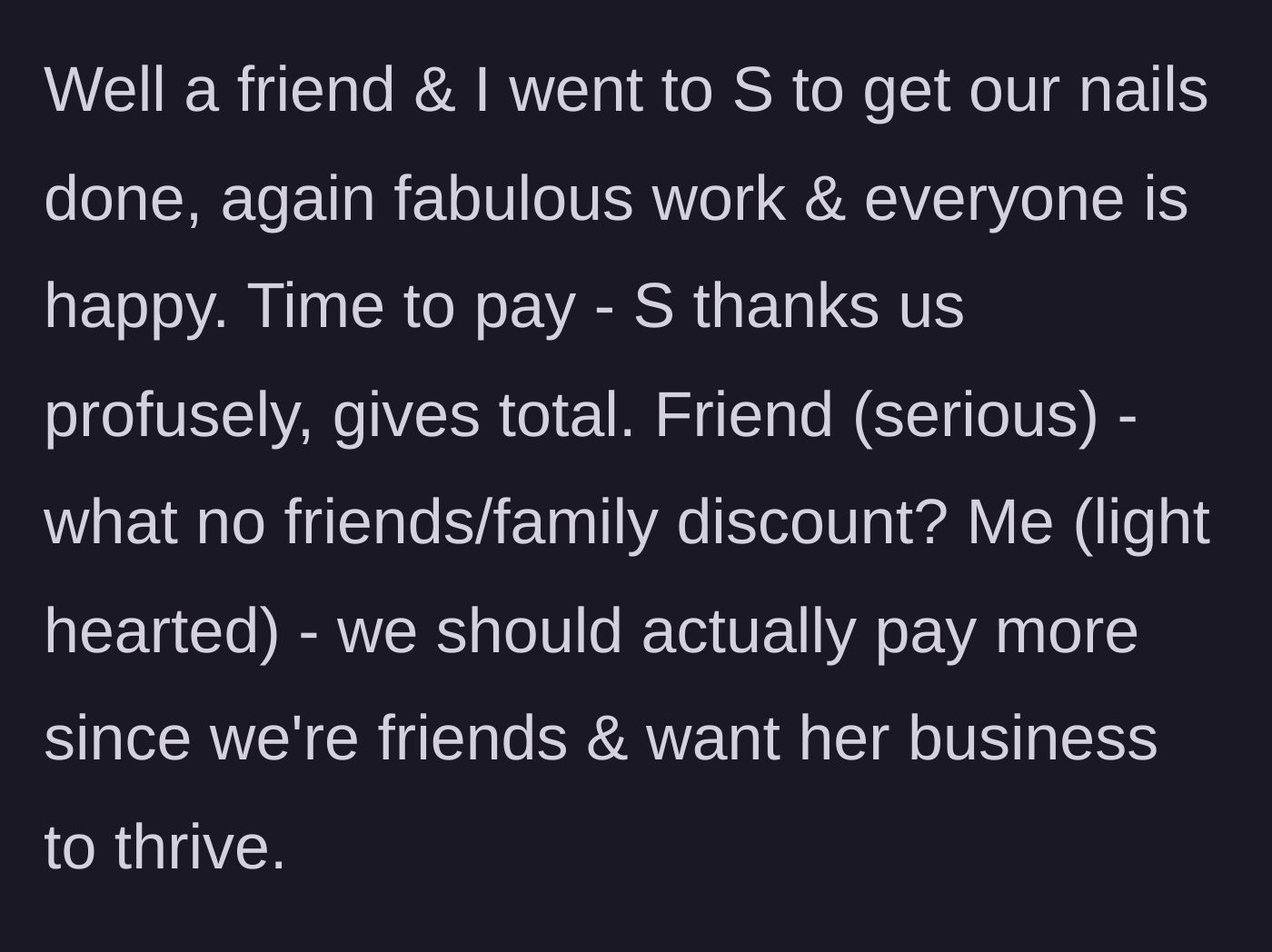 Story part 2 - The awkward moment at the cash register when the friend demands a discount.