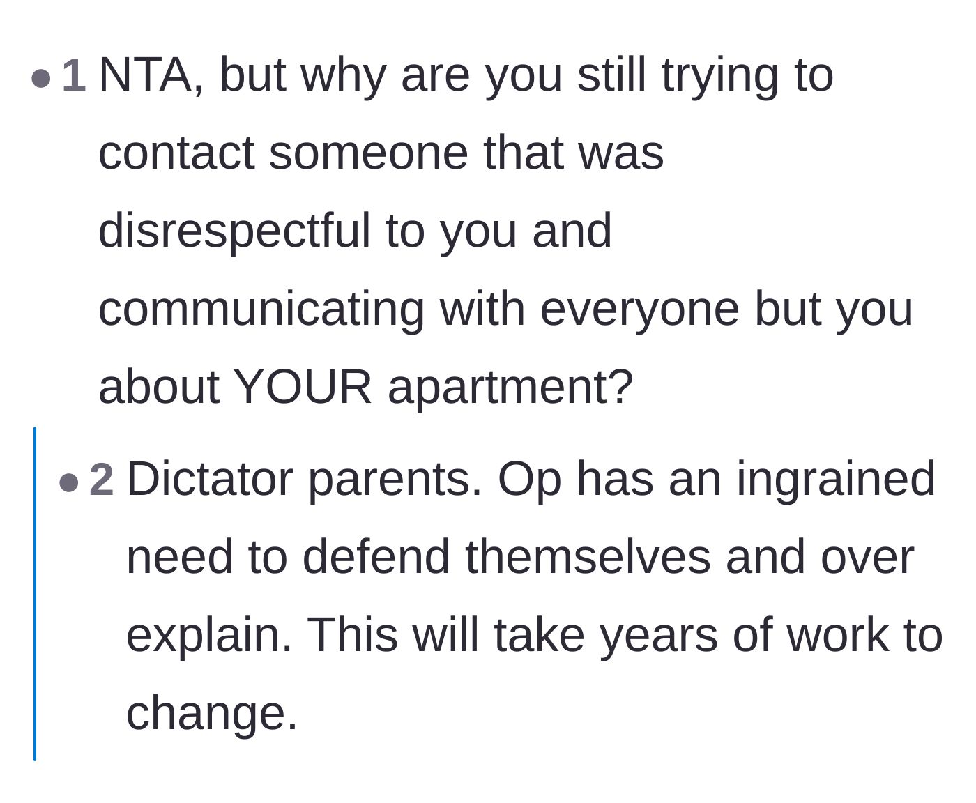 Comment thread 4 - A psychoanalysis of why the author felt the need to keep texting the sister-in-law