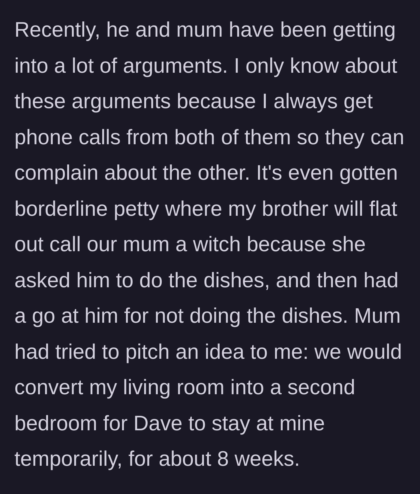 Story part 2 - A frustrated mother holding a phone, sandwiched between a pile of dirty dishes and an angry, shouting teenager.