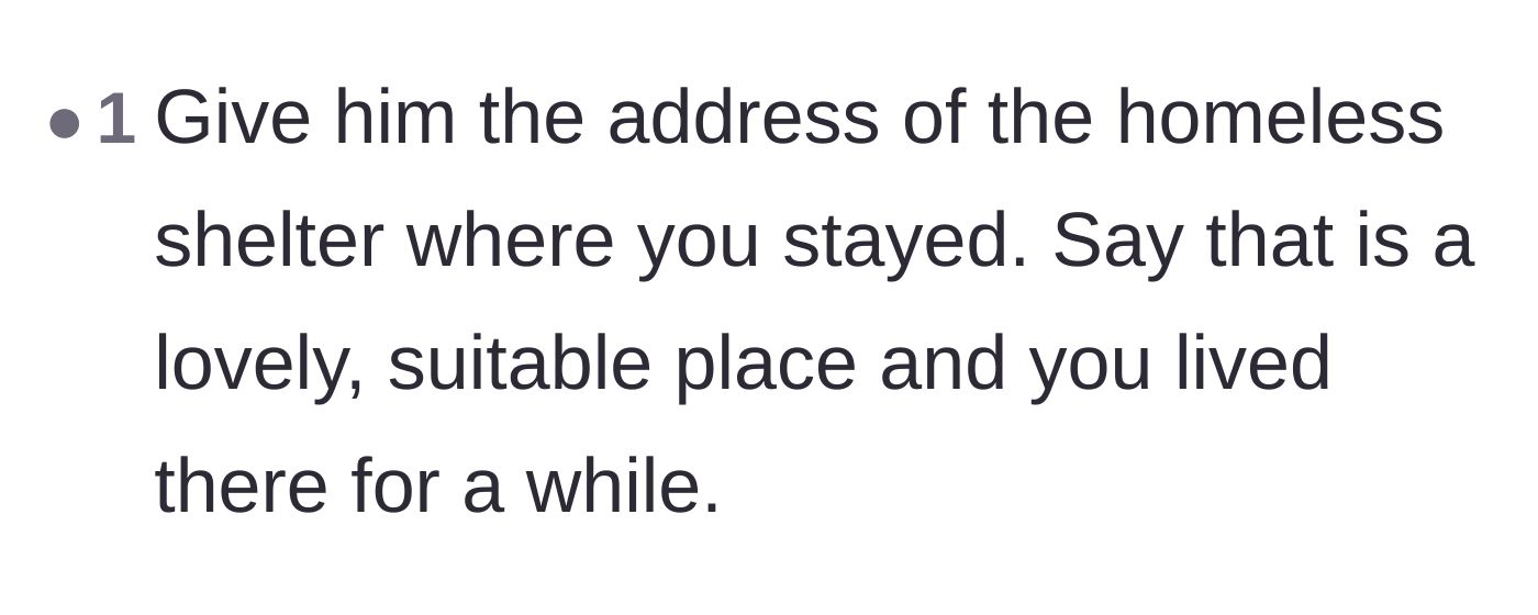 Comment thread 3 - Sarcastic suggestion to send the father the address of the homeless shelter