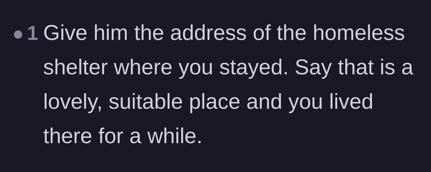 Comment thread 3 - Sarcastic suggestion to send the father the address of the homeless shelter