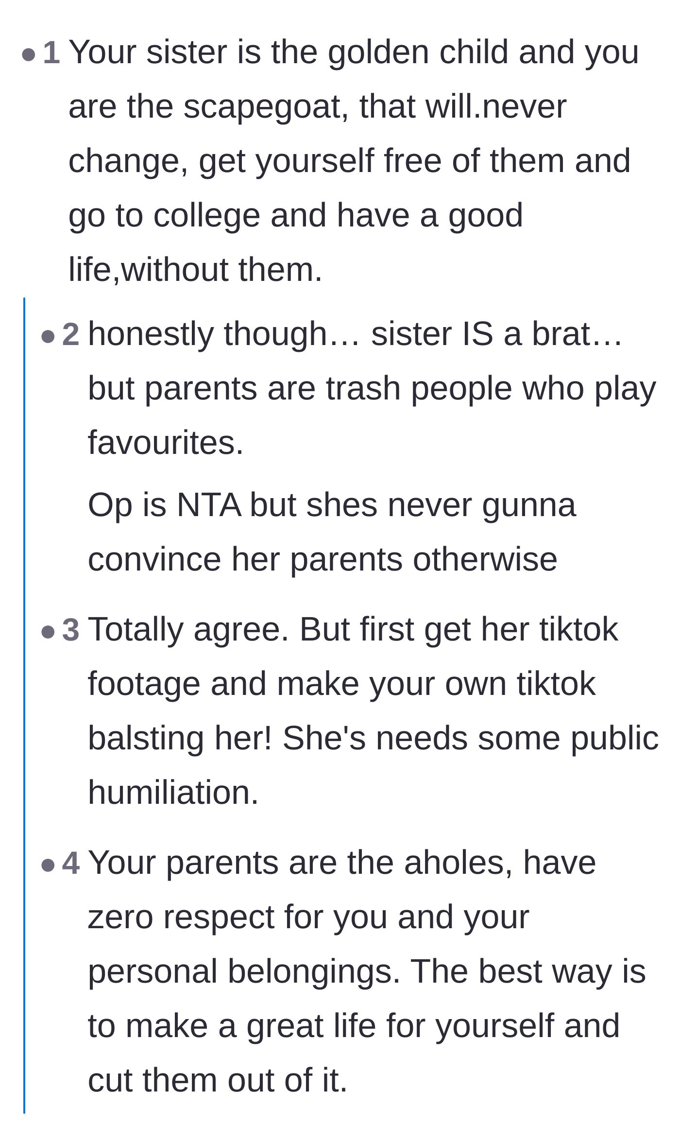 Comment thread 1 - A deep discussion on the golden child dynamic and why seeking public revenge on social media will only backfire against the victim.