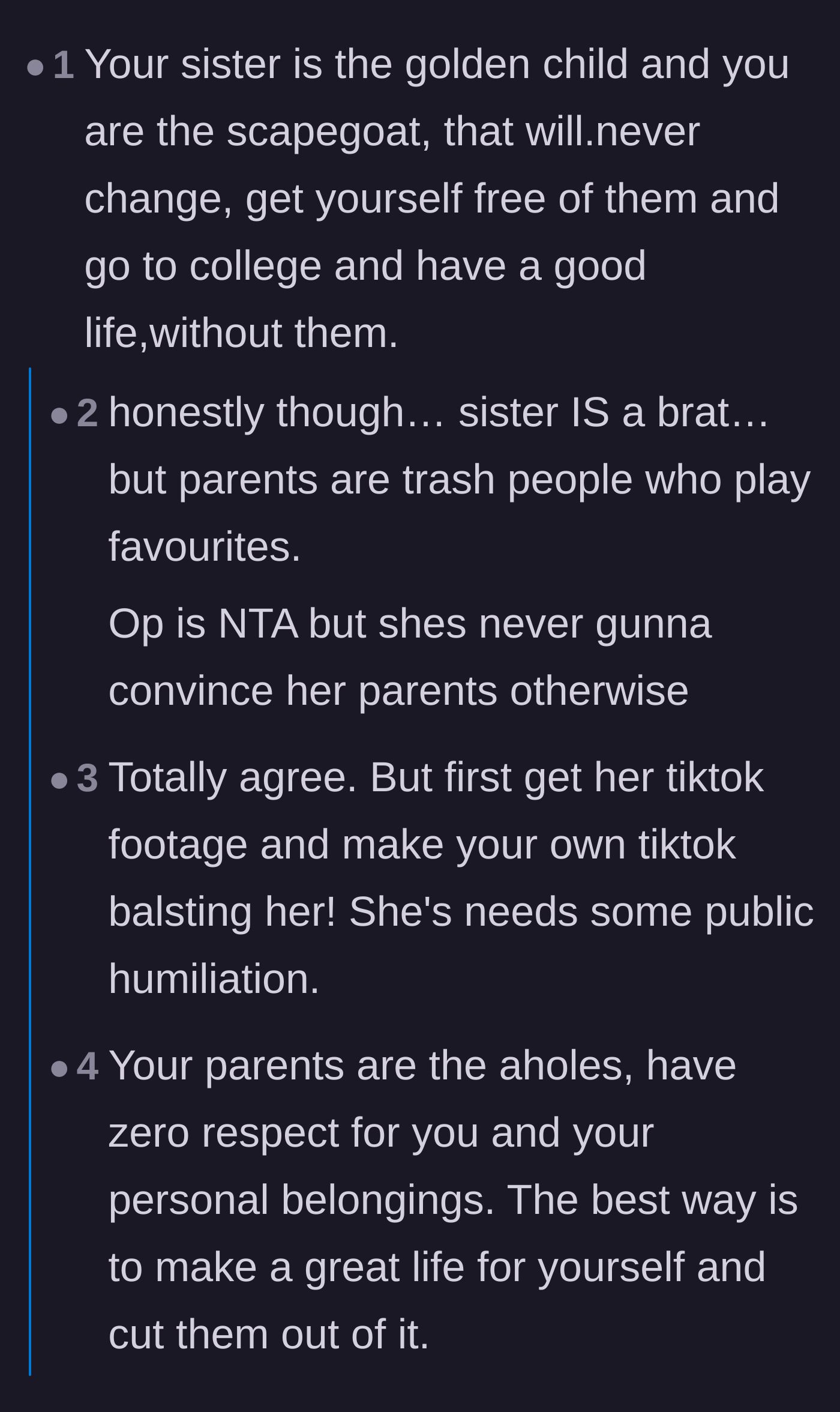Comment thread 1 - A deep discussion on the golden child dynamic and why seeking public revenge on social media will only backfire against the victim.