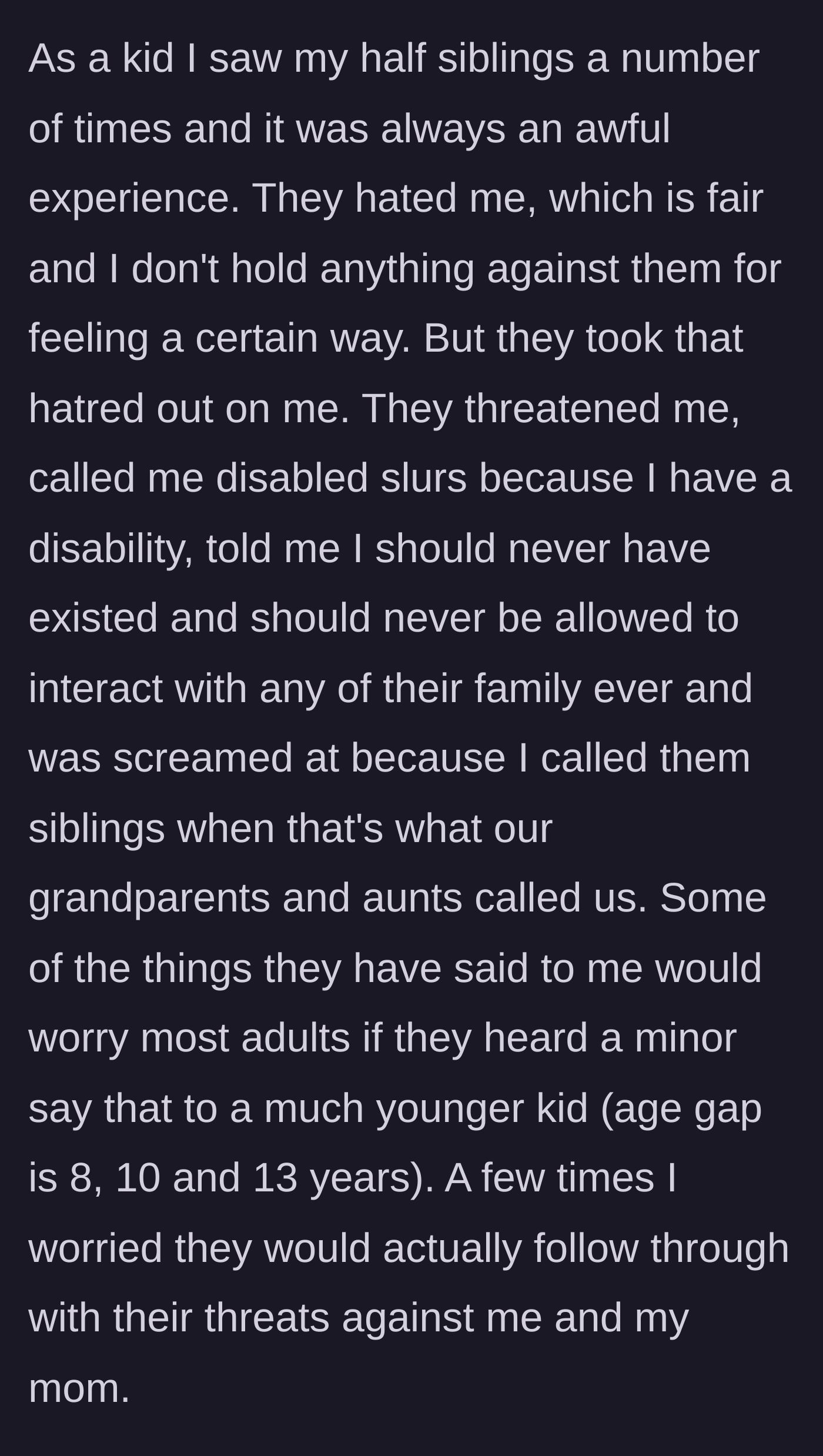 Story part 2 - Older teenagers aggressively shouting at a young, disabled child who looks extremely frightened.