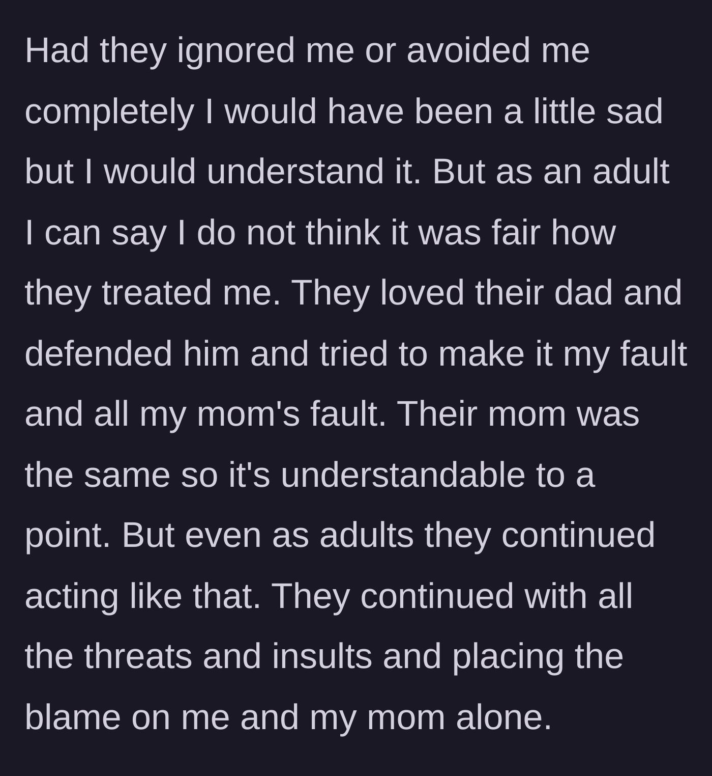 Story part 3 - Grown adults acting cold, defensive, and pointing the finger of blame at a younger man.