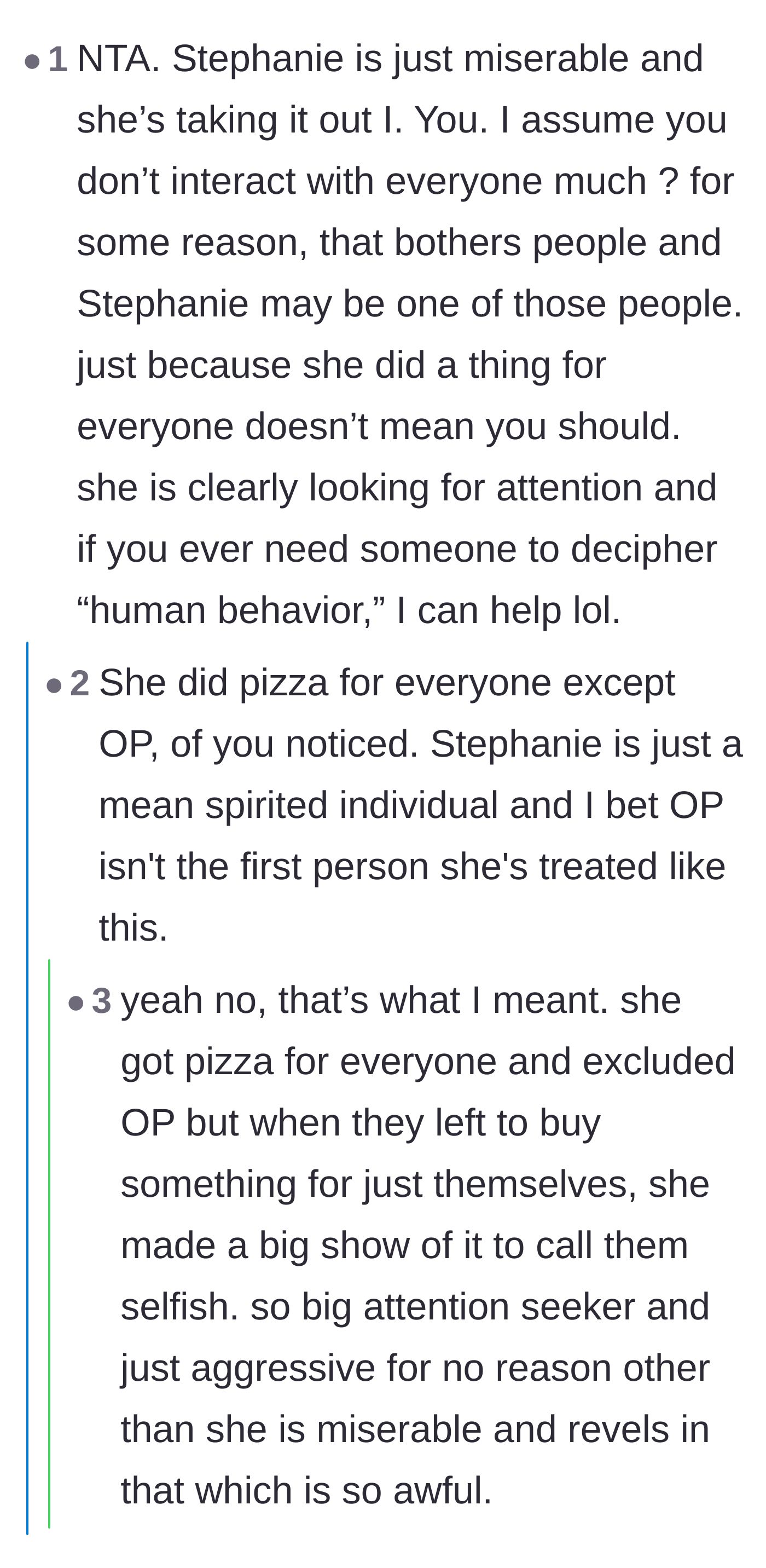 Comment thread 3 - Analysis of the bully's need for attention and hatred of introverts.