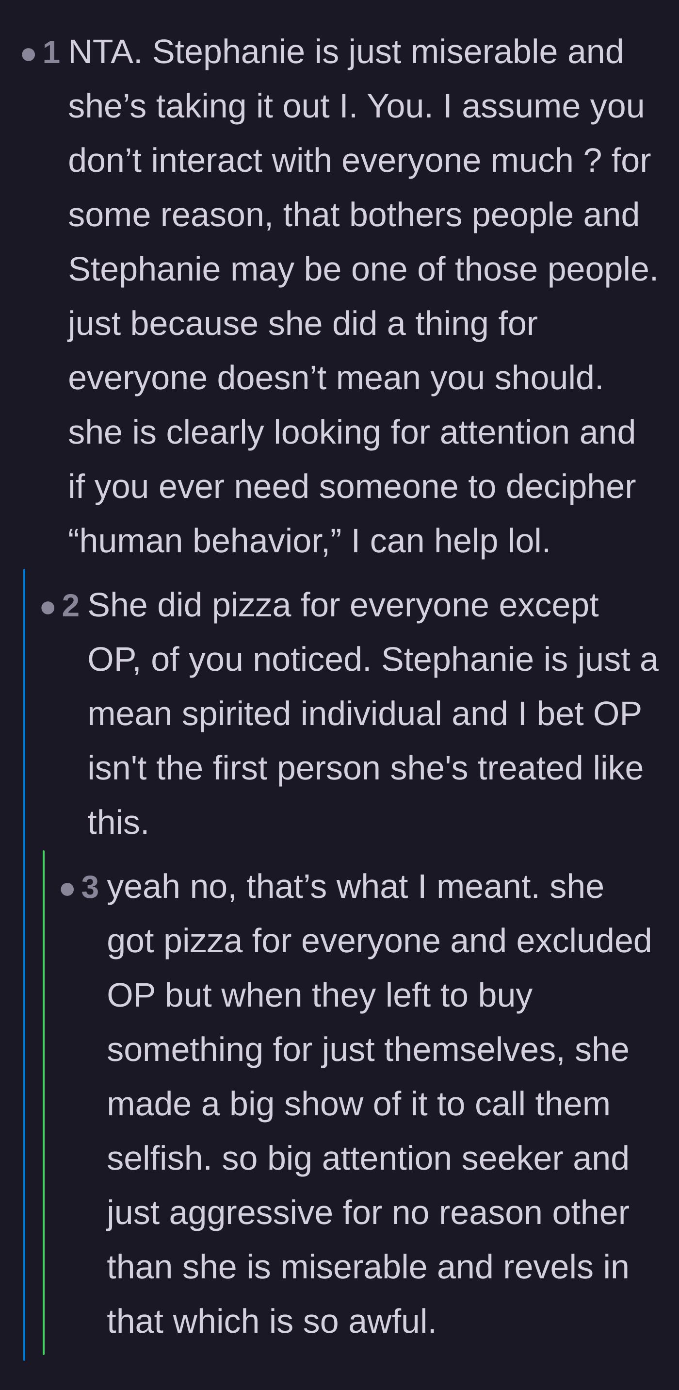 Comment thread 3 - Analysis of the bully's need for attention and hatred of introverts.