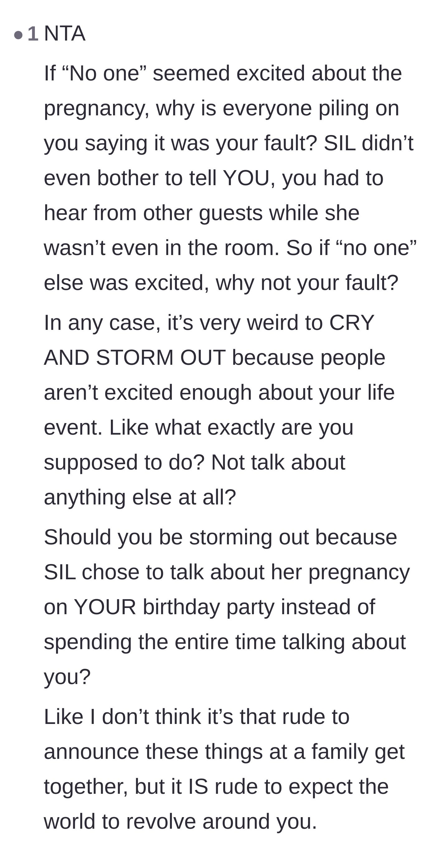 Comment thread 4 - Pointing out the absurdity of crying over a secret announcement
