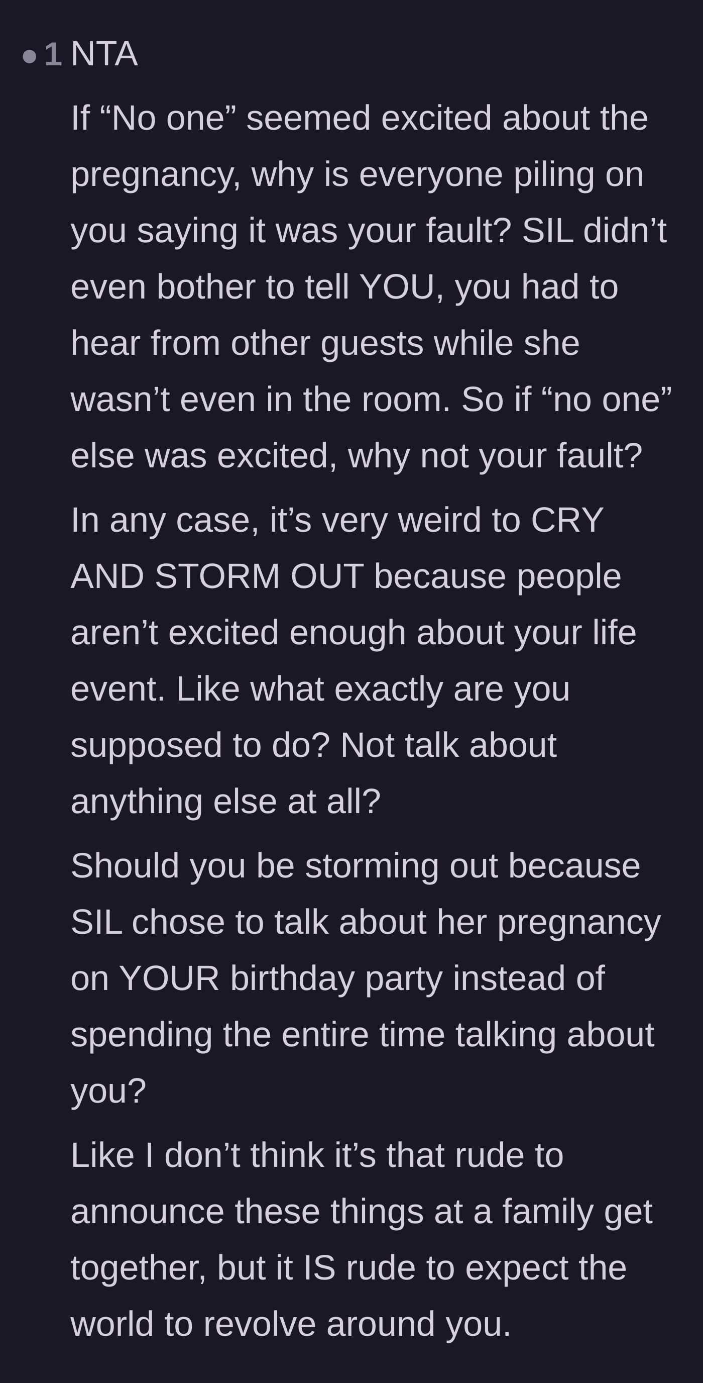 Comment thread 4 - Pointing out the absurdity of crying over a secret announcement