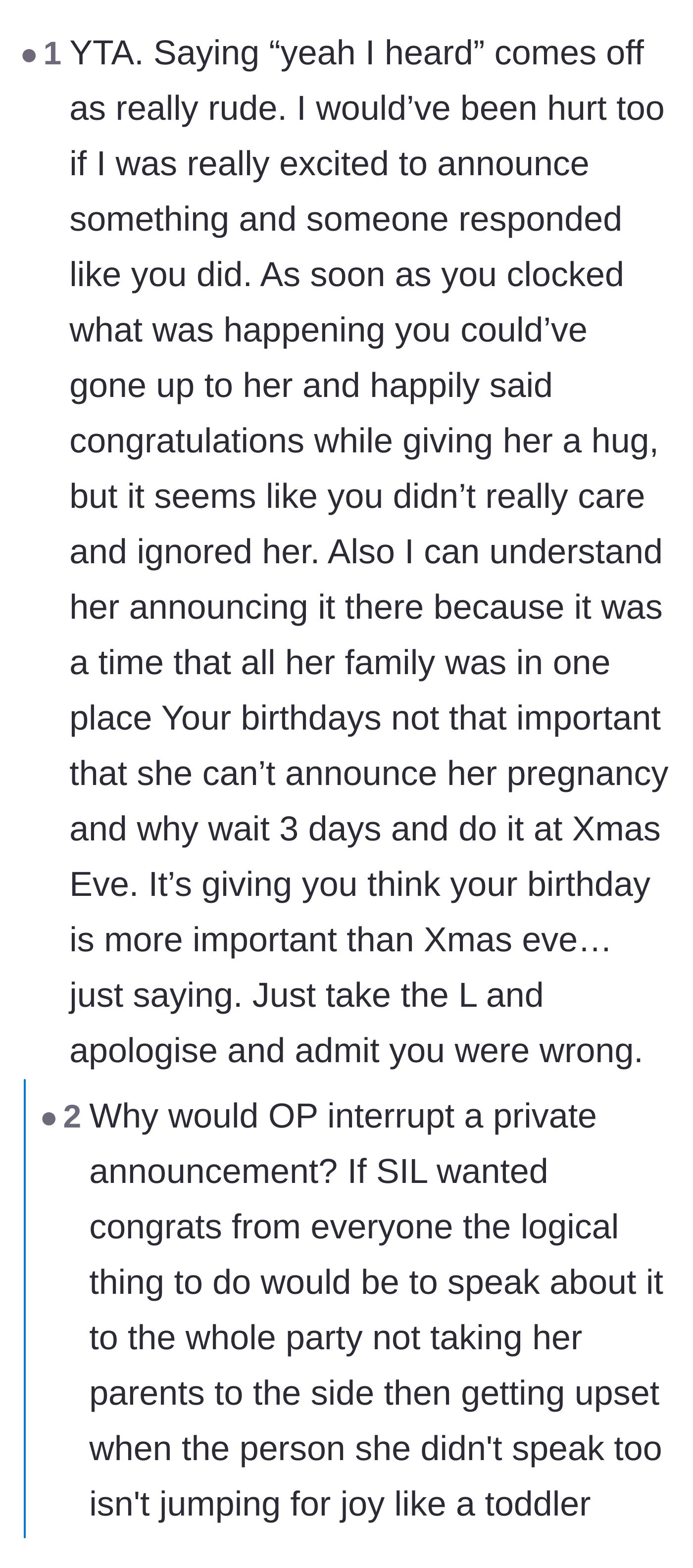 Comment thread 5 - A heated debate over whether a shared birthday party can actually be overshadowed