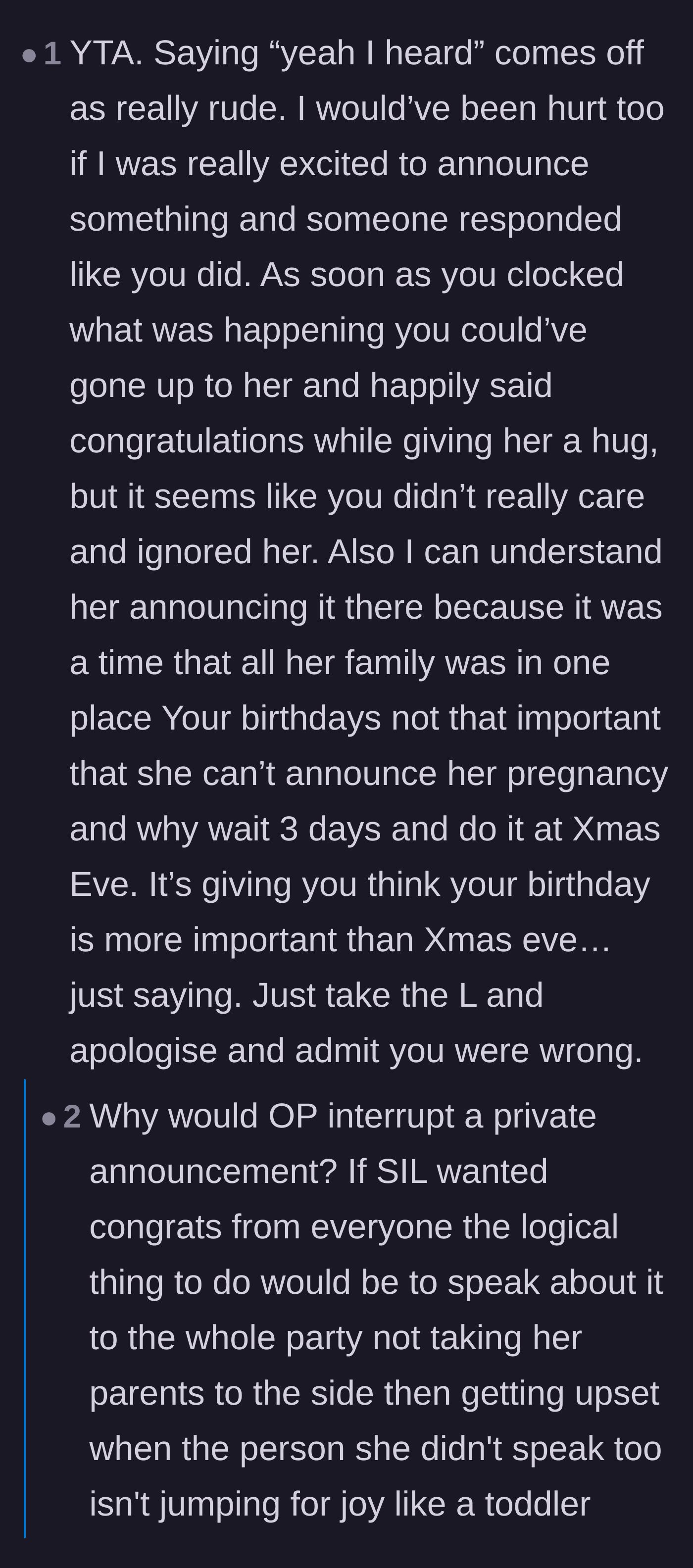 Comment thread 5 - A heated debate over whether a shared birthday party can actually be overshadowed