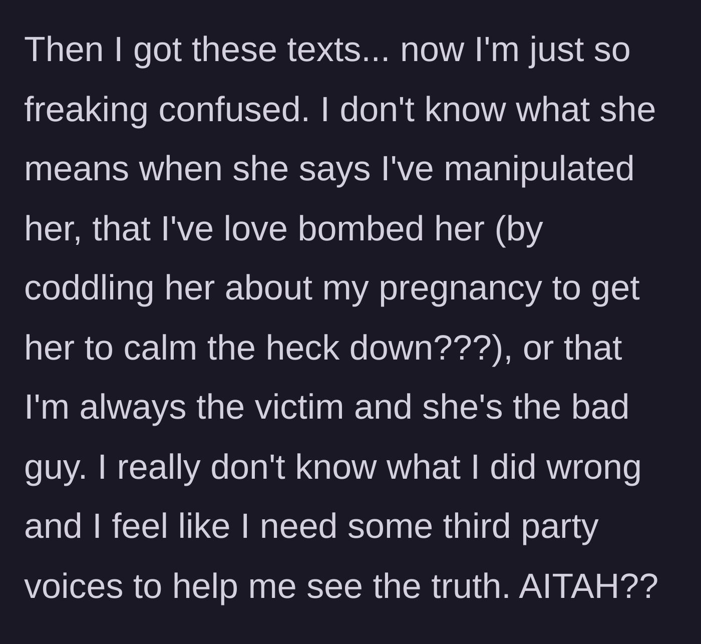 The bride viciously accuses the grieving friend of manipulation and playing the victim.