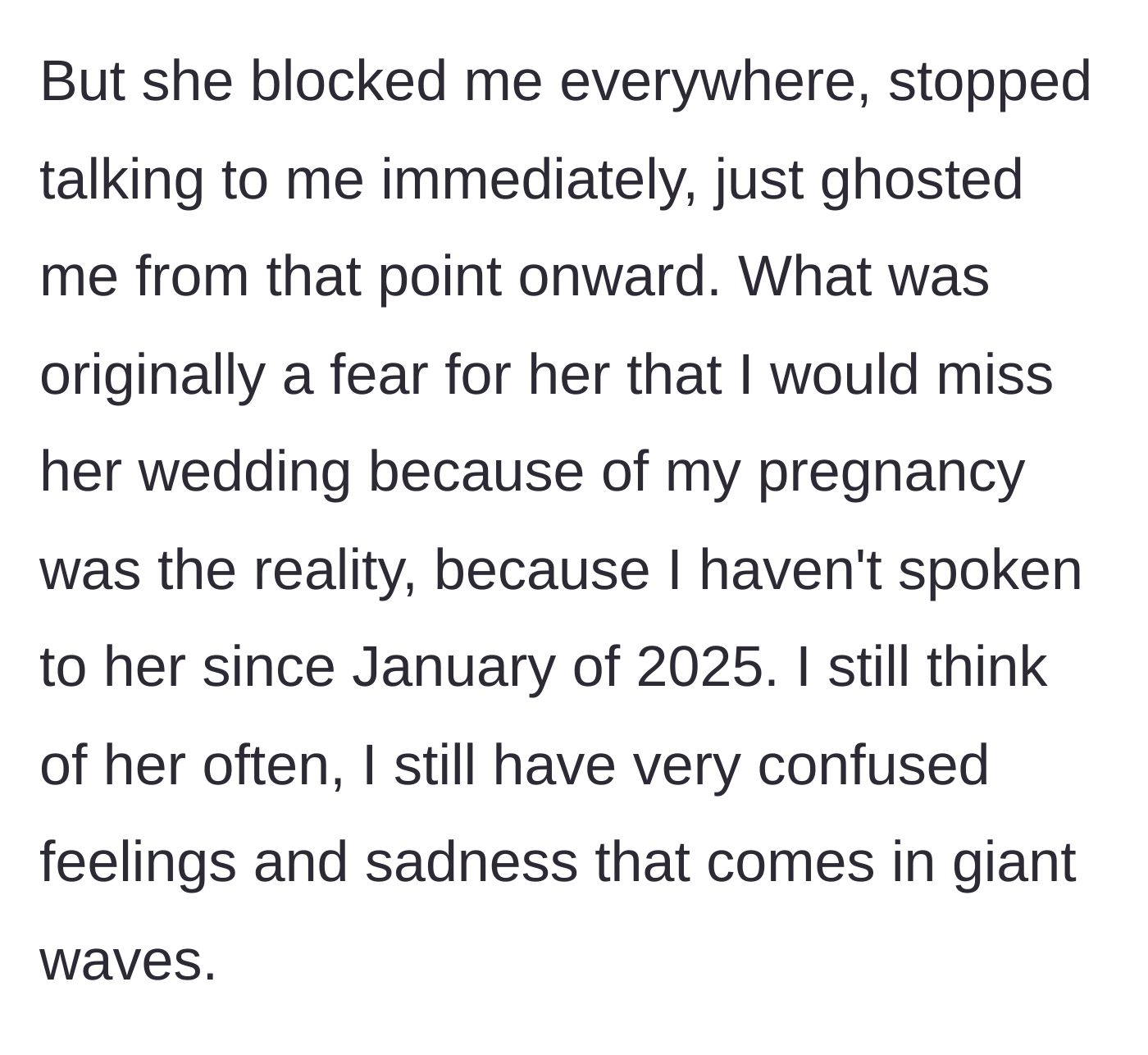 Coping with the grief of being permanently ghosted by a decade-long best friend.