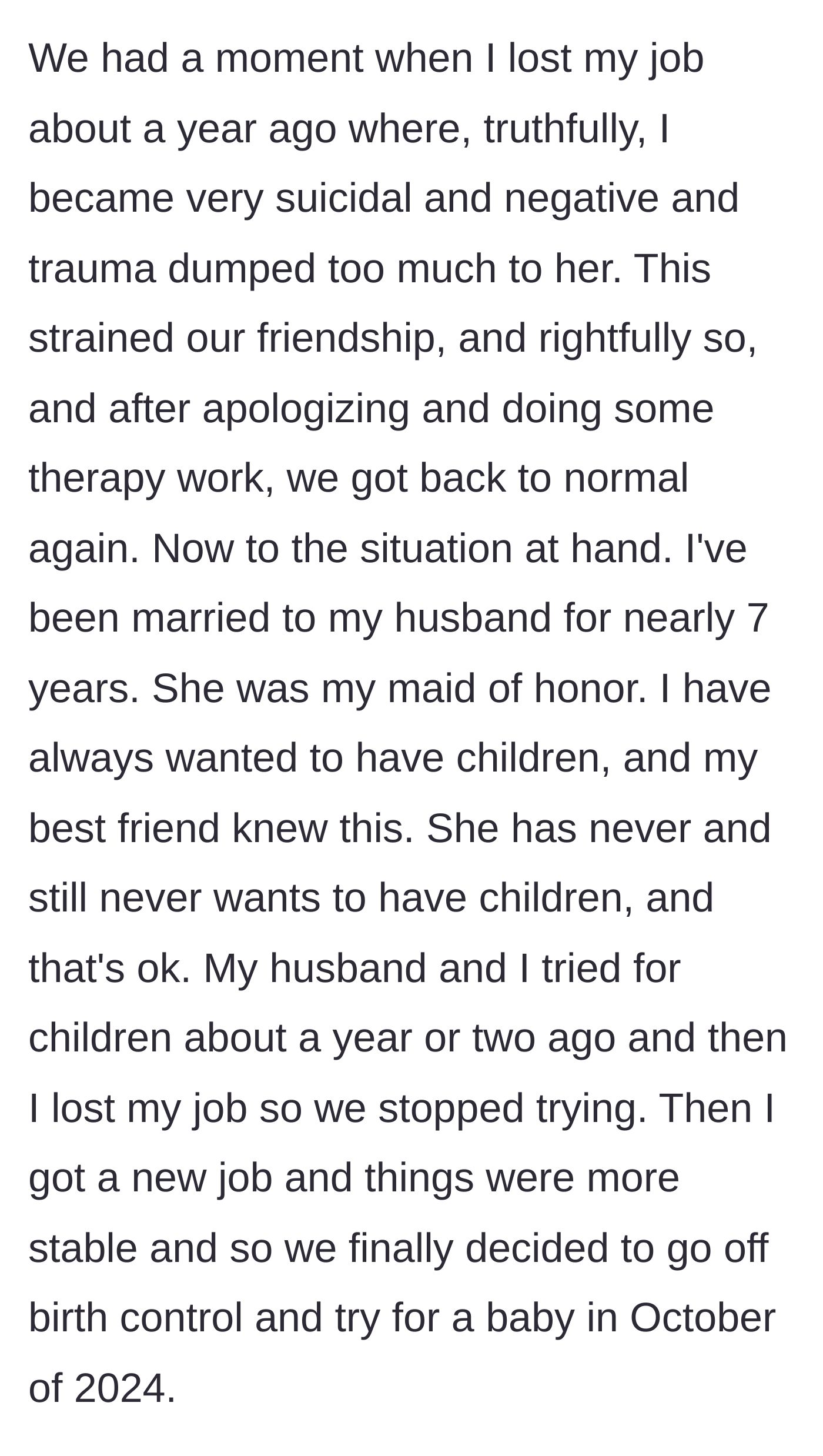 Apologizing for leaning on a friend during a suicidal depressive episode.