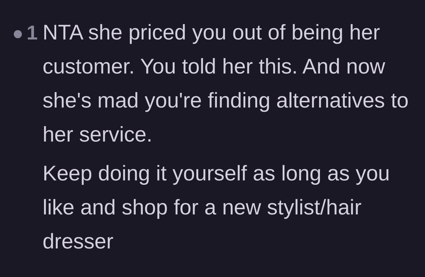 Comment thread 3 - Highlighting the basic economics of being priced out
