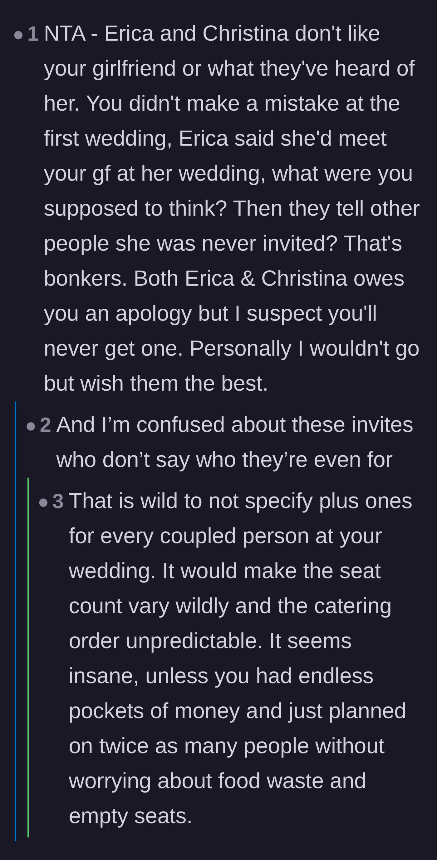 Comment thread 3 - Discussion about how bizarre and flawed the barcode RSVP system was.