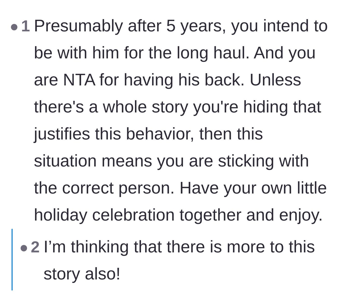 Comment thread 3 - A reader exposes the horrific truth from the author's past posts, revealing the boyfriend's family has serious safety issues.