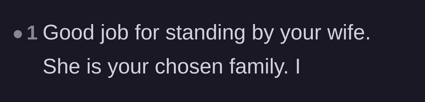 Comment thread 5 - Praise for the husband prioritizing his chosen family over his friend's unreasonable demands.