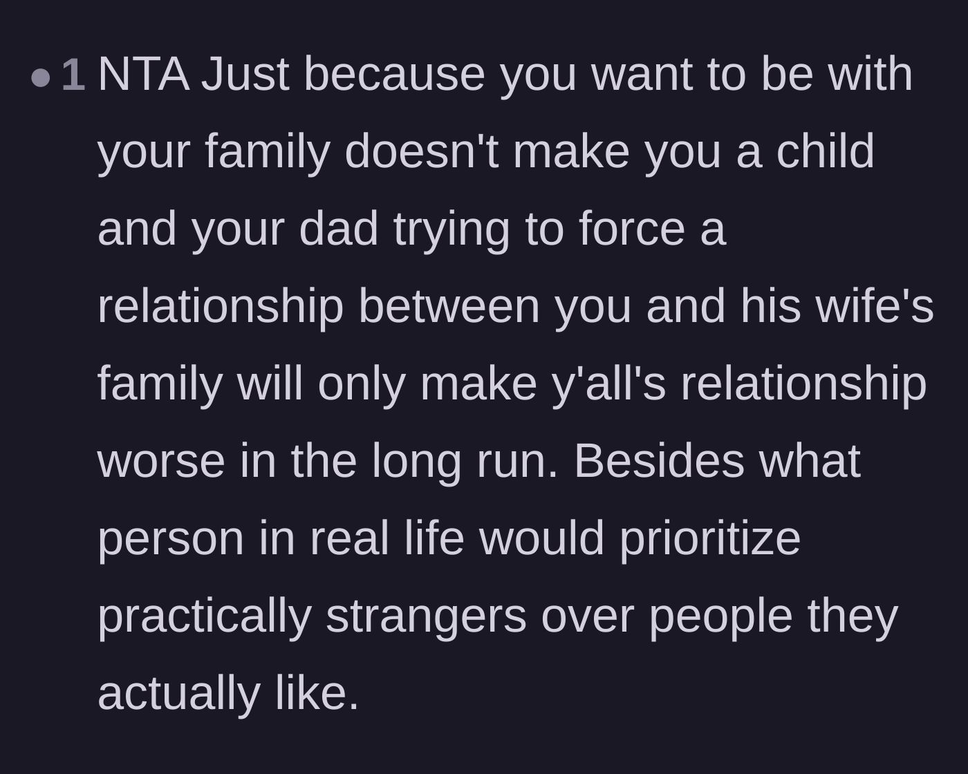 Comment thread 4 - A commenter points out that no rational adult would choose to spend holidays with near-strangers over their actual loved ones.