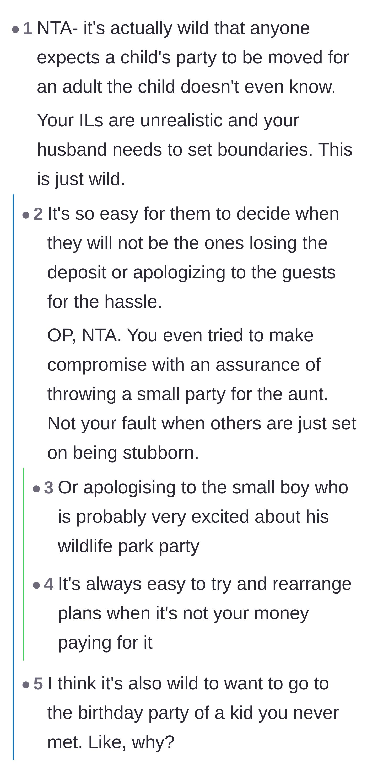 Comment thread debating the ridiculousness of changing a child's party for a stranger and correcting the child's gender