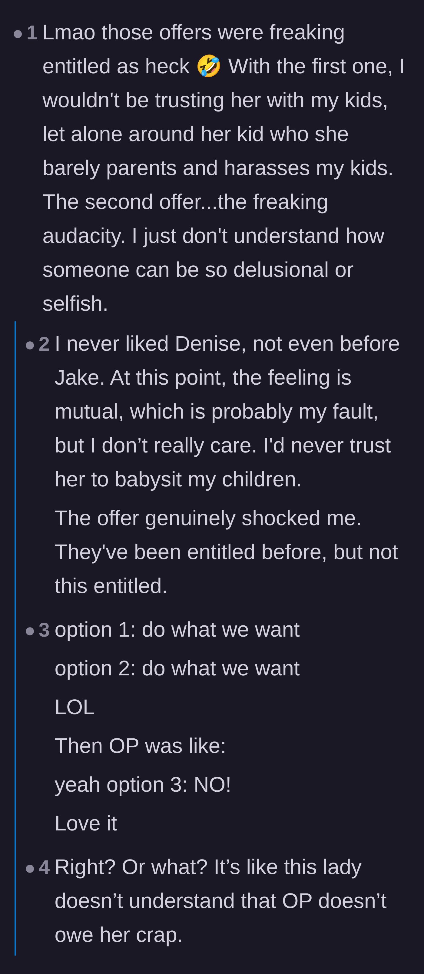Comment thread 1 - Commenters express shock at the stepmom's audacity and horror at her toxic jealousy over the main character having a daughter.