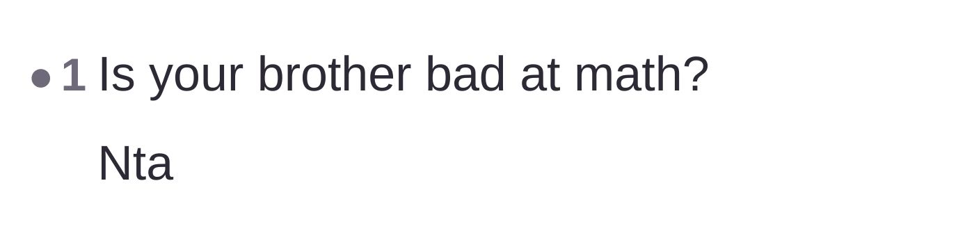 Comment thread 6 - A commenter bluntly asking if the father is just bad at math.