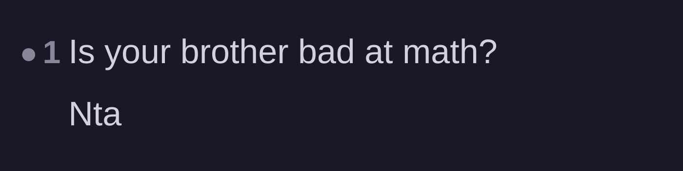 Comment thread 6 - A commenter bluntly asking if the father is just bad at math.