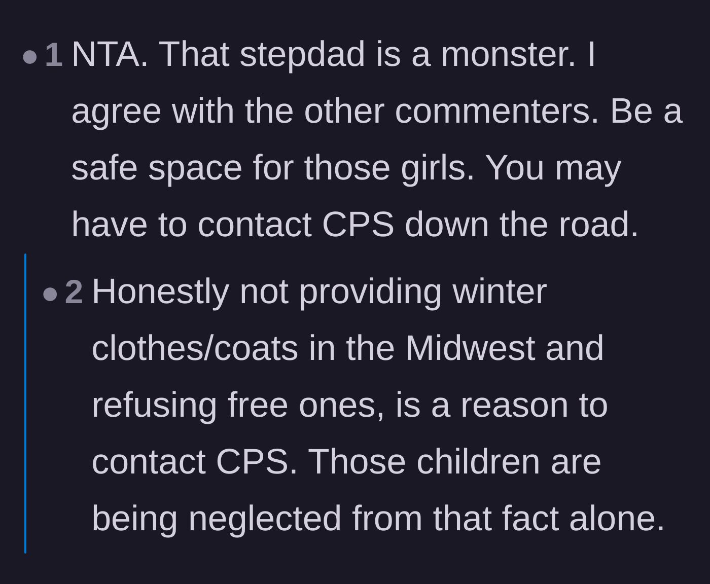 Comment thread 3 - Readers label the stepdad a monster and encourage the author to remain a safe space for the twins.