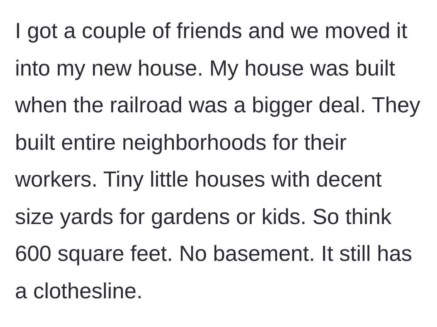 Story part 4 - OP moves the china into their 600-square-foot historic house.