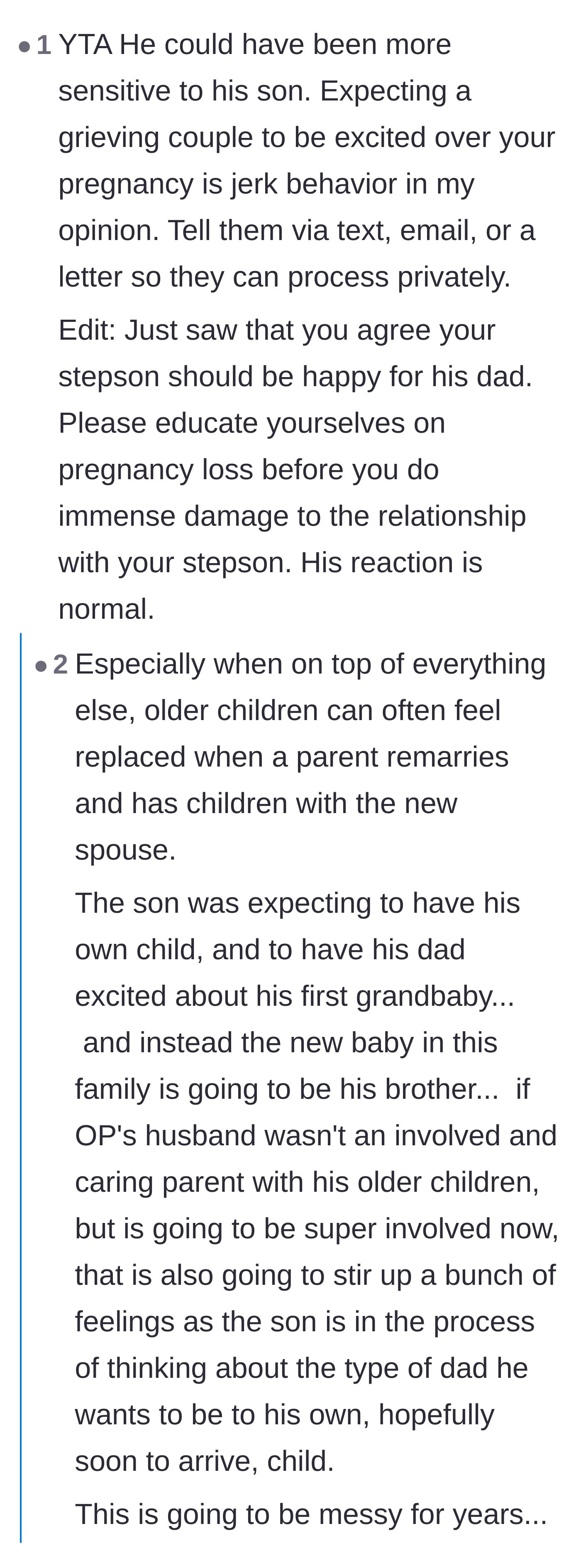 Comment thread 4 - Highlighting the irony of the father playing the victim after his son set a boundary.