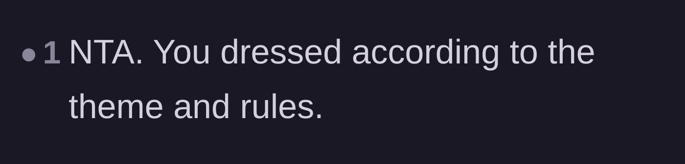 Comment thread 6 - A simple declaration that the main character followed the rules and did nothing wrong.