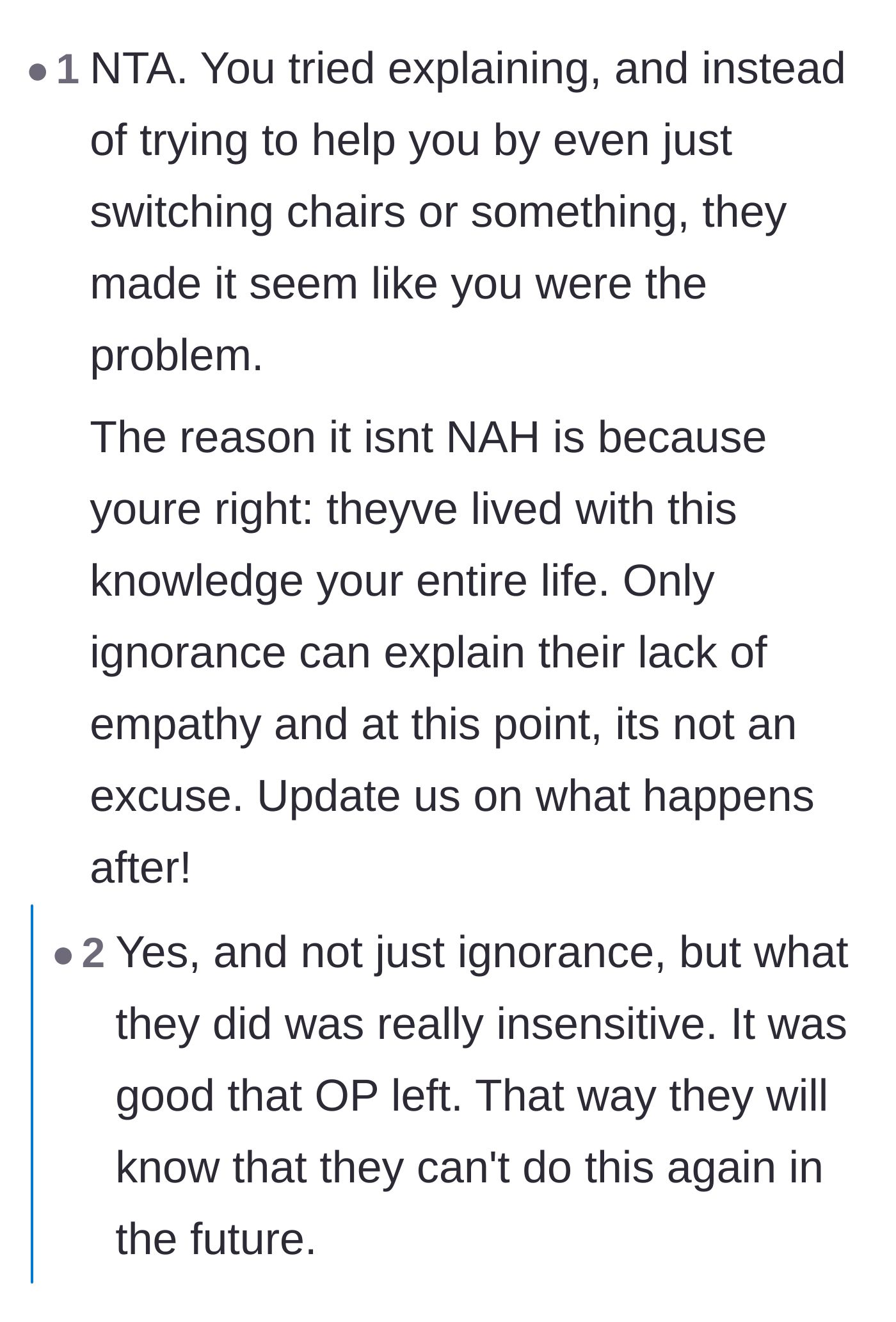 Comment thread 2 - A user points out that after 22 years, the family's ignorance is no longer an excuse.
