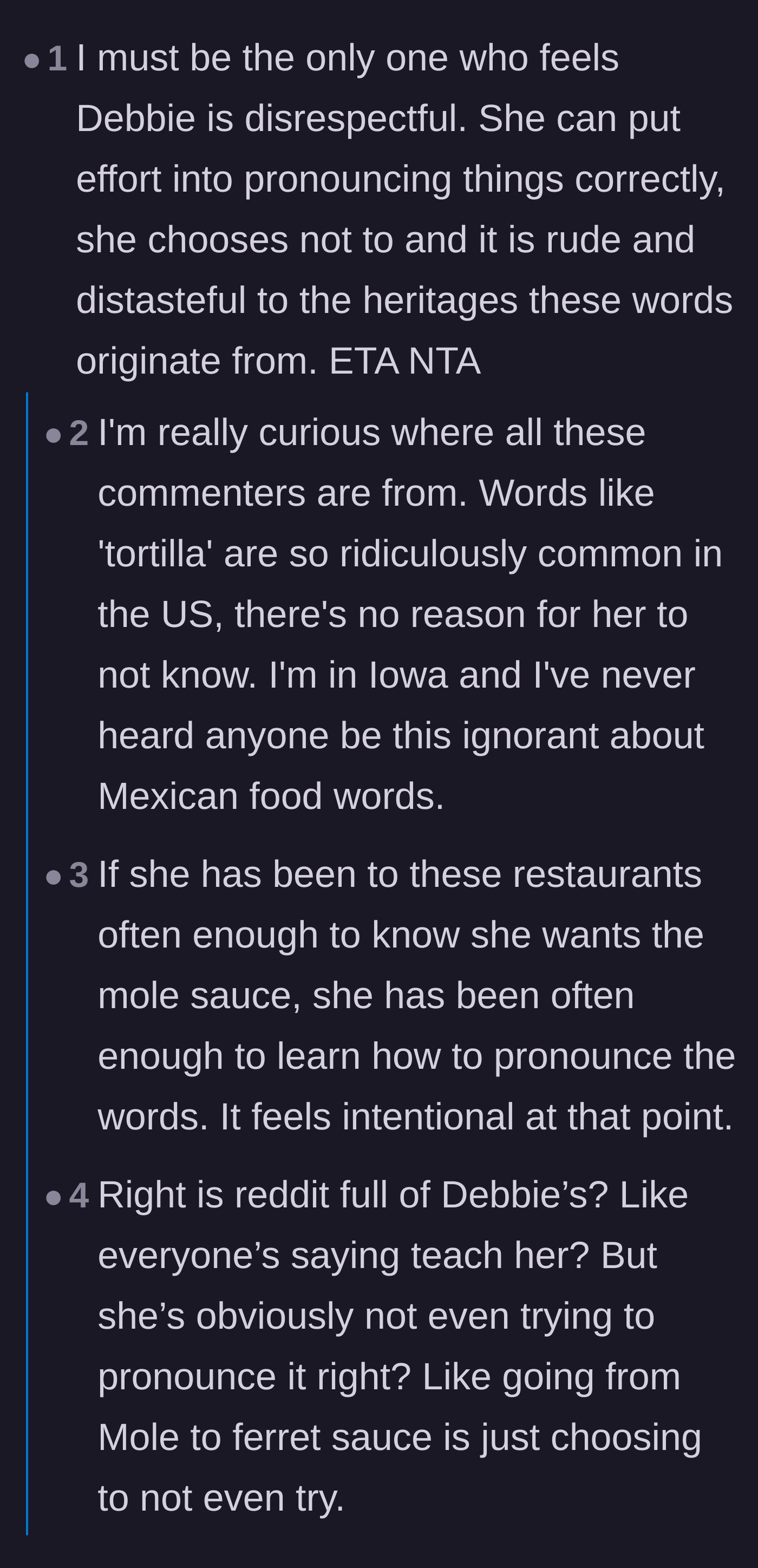 Comment thread 3 - Commenters arguing that the mother is being intentionally stubborn and disrespectful to the staff