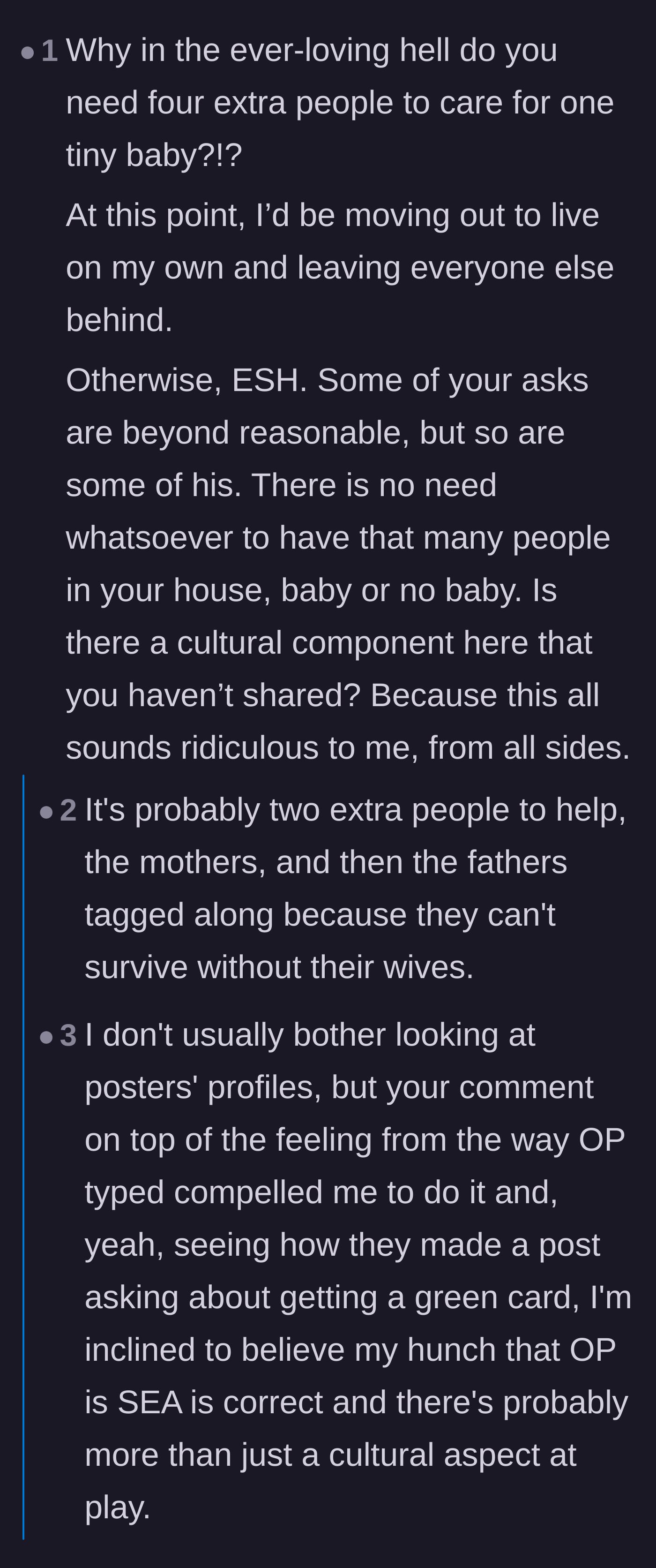 Comment thread 6 - Commenters joking that the grandfathers only tagged along because they don't know how to survive without their wives.