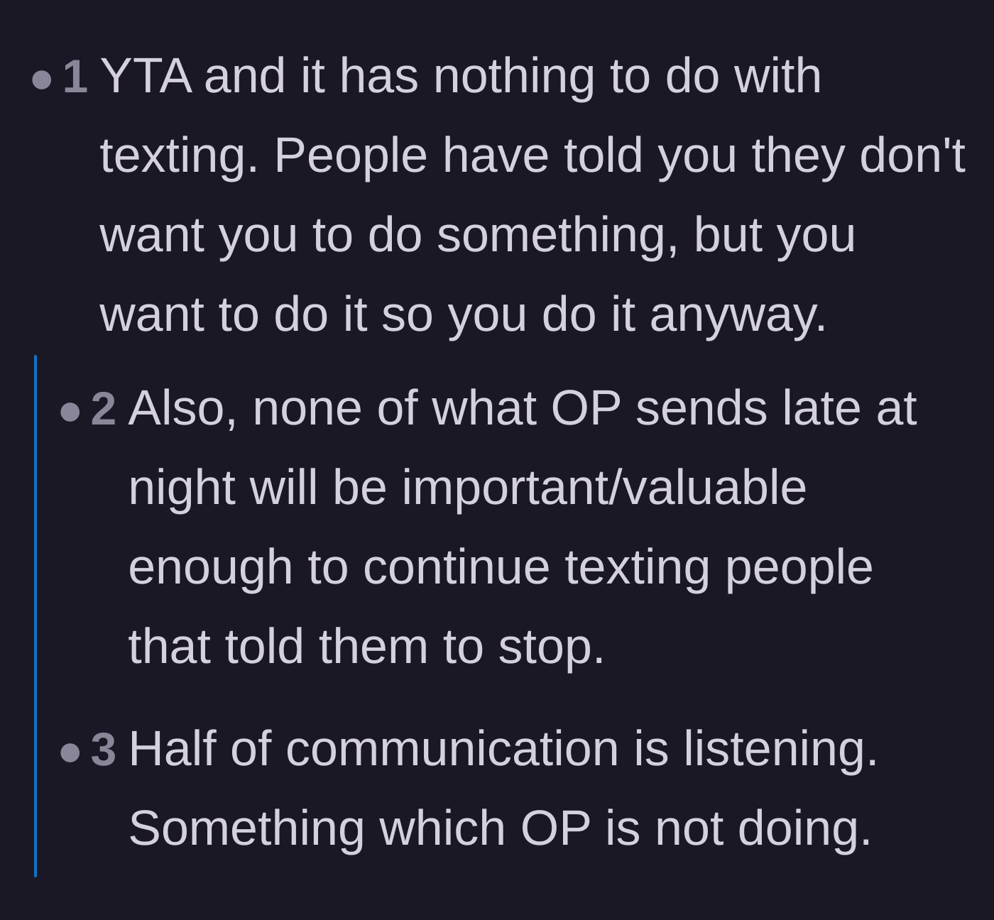 Comment thread 5 - Users pointing out that the core issue isn't about technology, but rather doing something you were explicitly asked not to do.