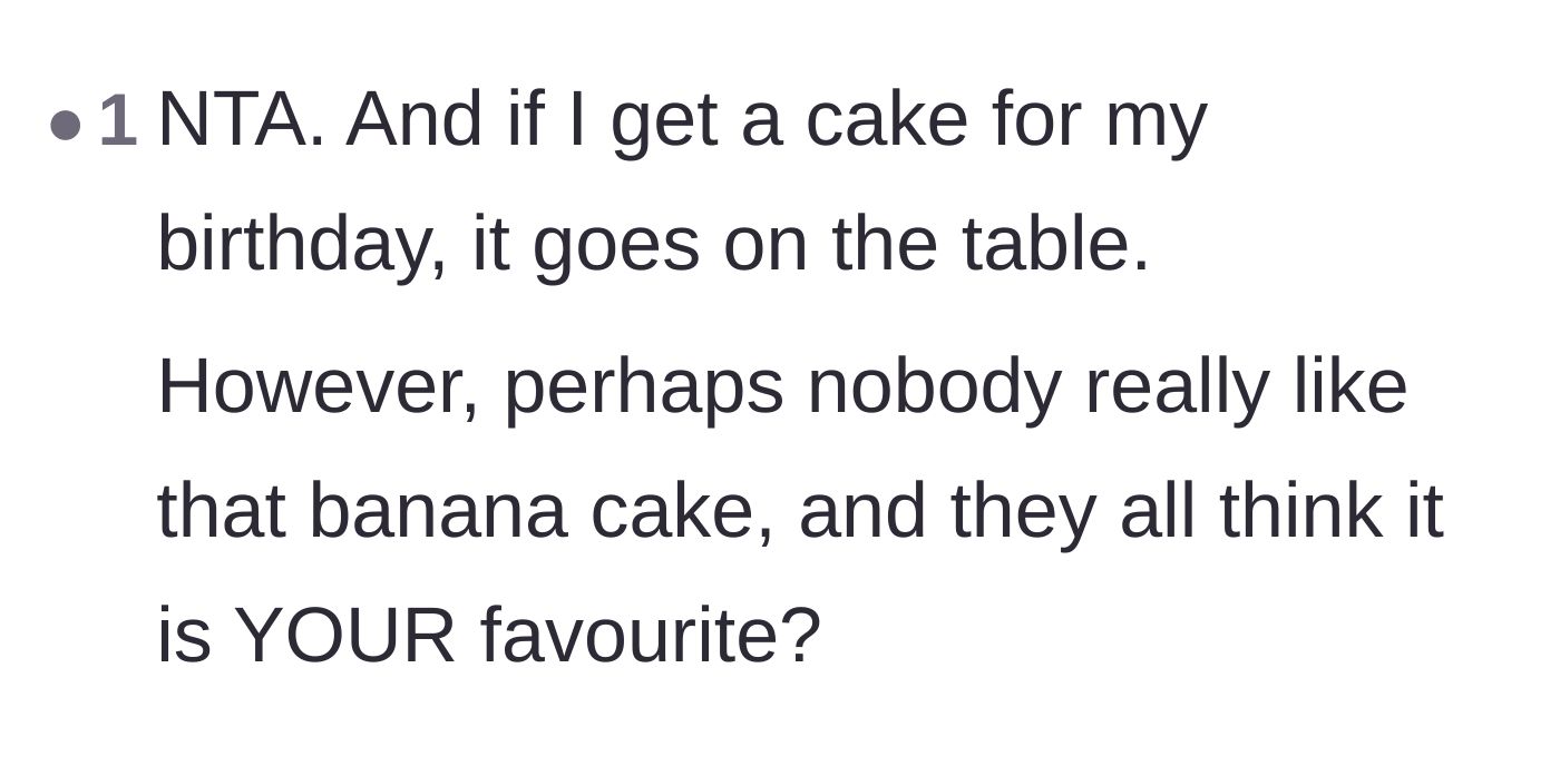 Comment thread 6 - A hilarious theory suggesting the entire family might be secretly pretending to like the banana recipe just to be polite.