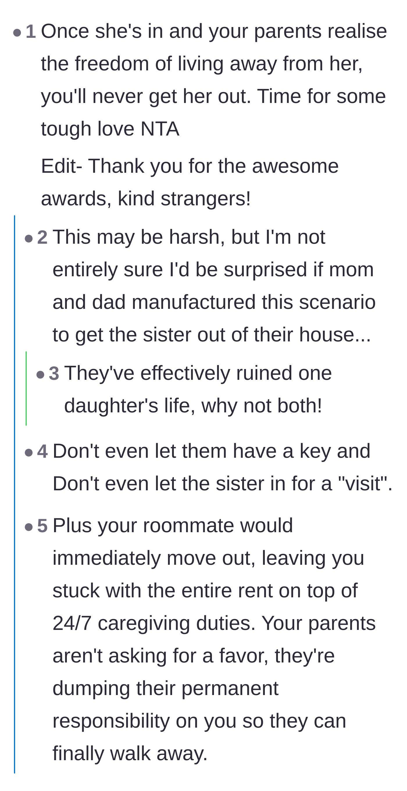 Comment thread 2 - Suspicions that the parents manufactured their relocation to permanently abandon the sister
