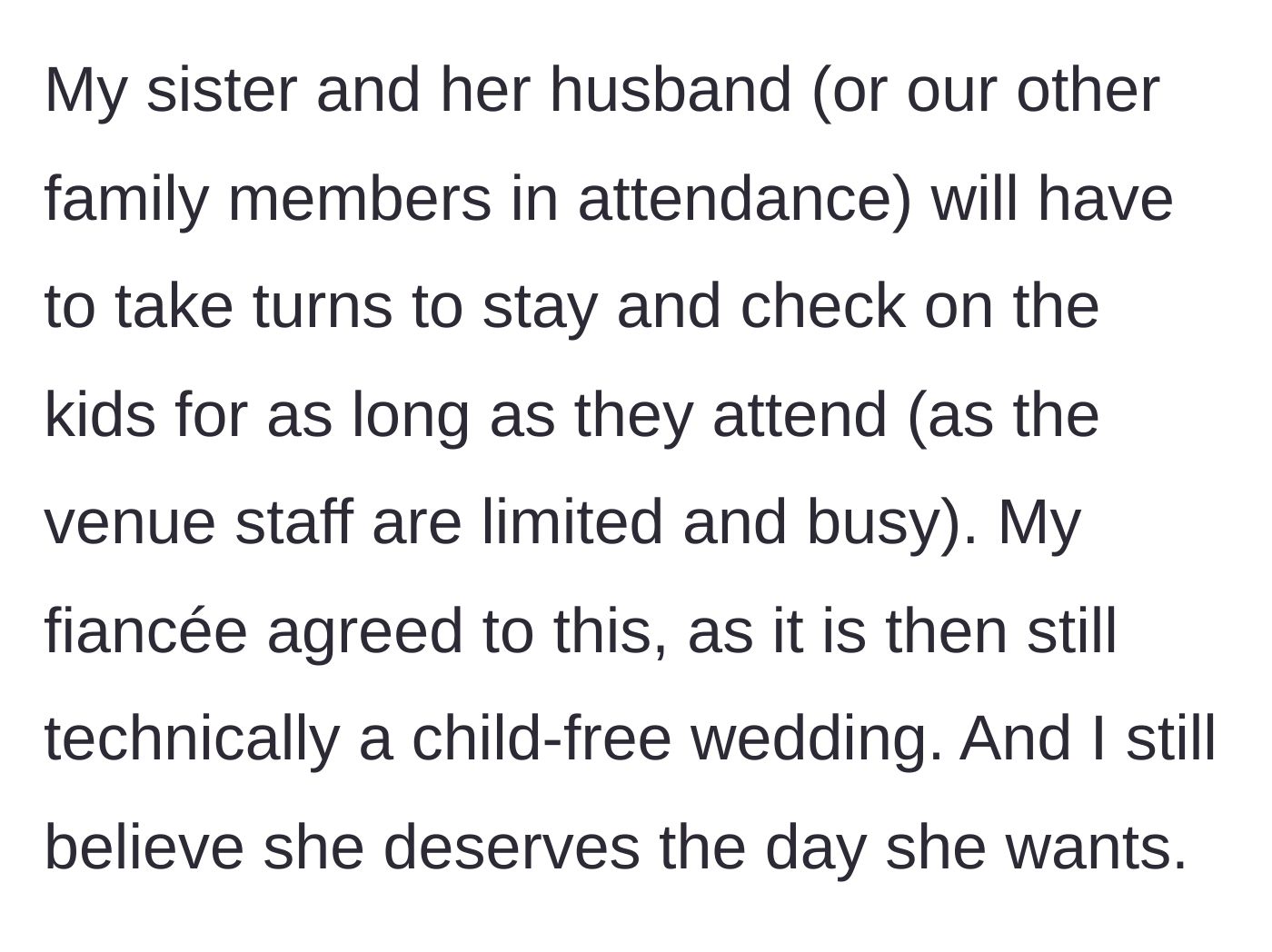 Story part 7 - The family agreeing to take shifts watching the kids in the separate room.