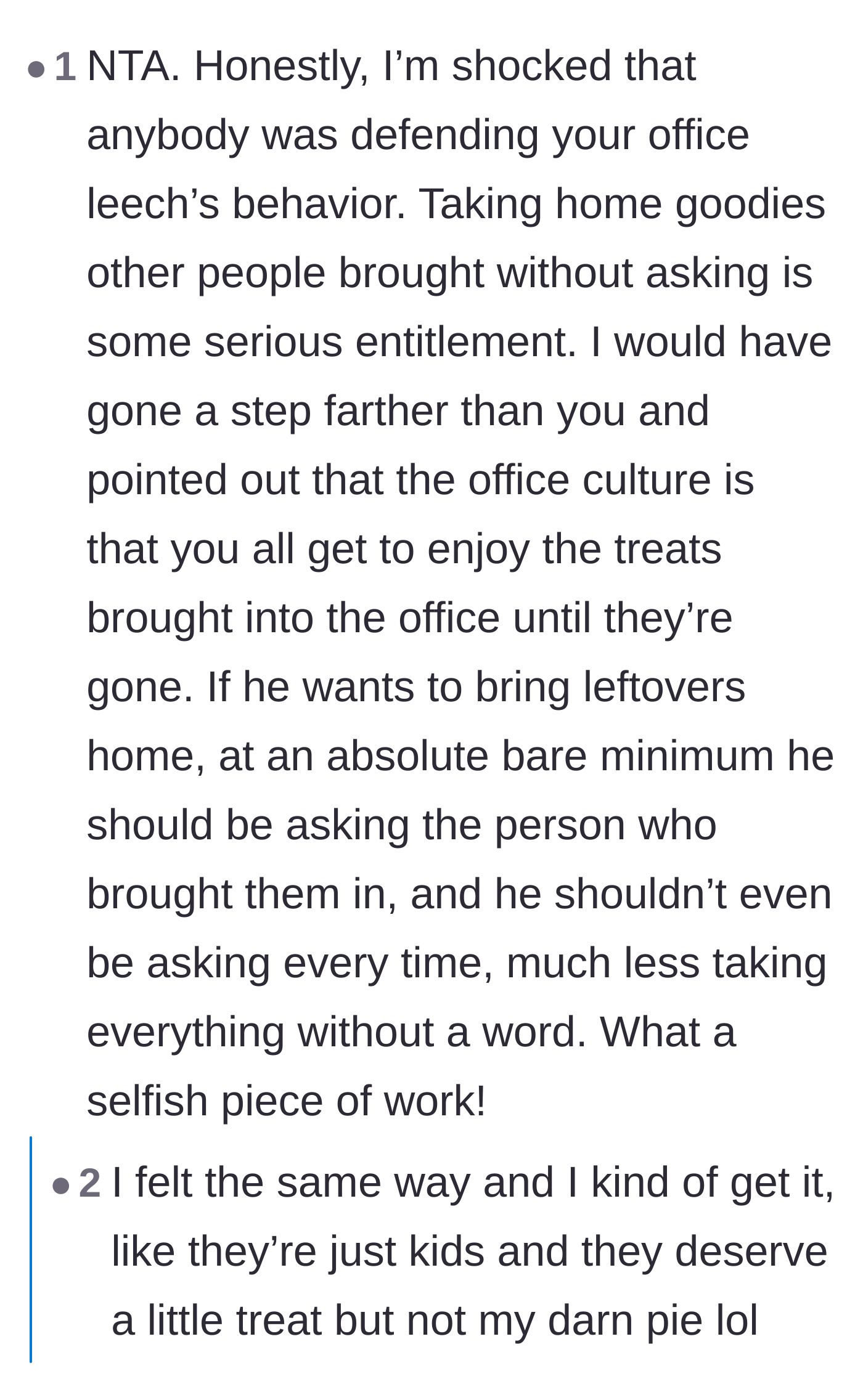 Comment thread 4 - A discussion debunking the idea that the coworker is struggling financially, revealing he just built a new house.