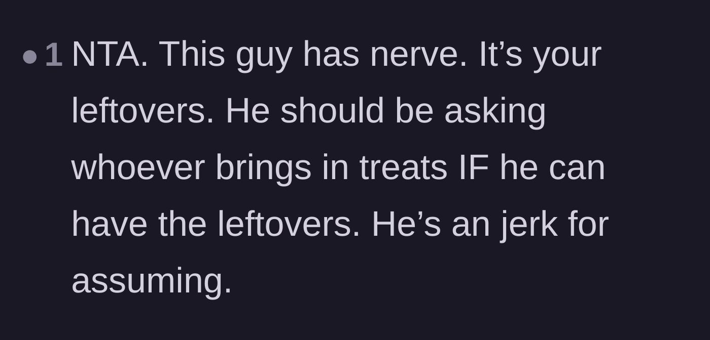Comment thread 6 - Final thoughts calling out the coworker's absolute lack of manners and basic boundaries.