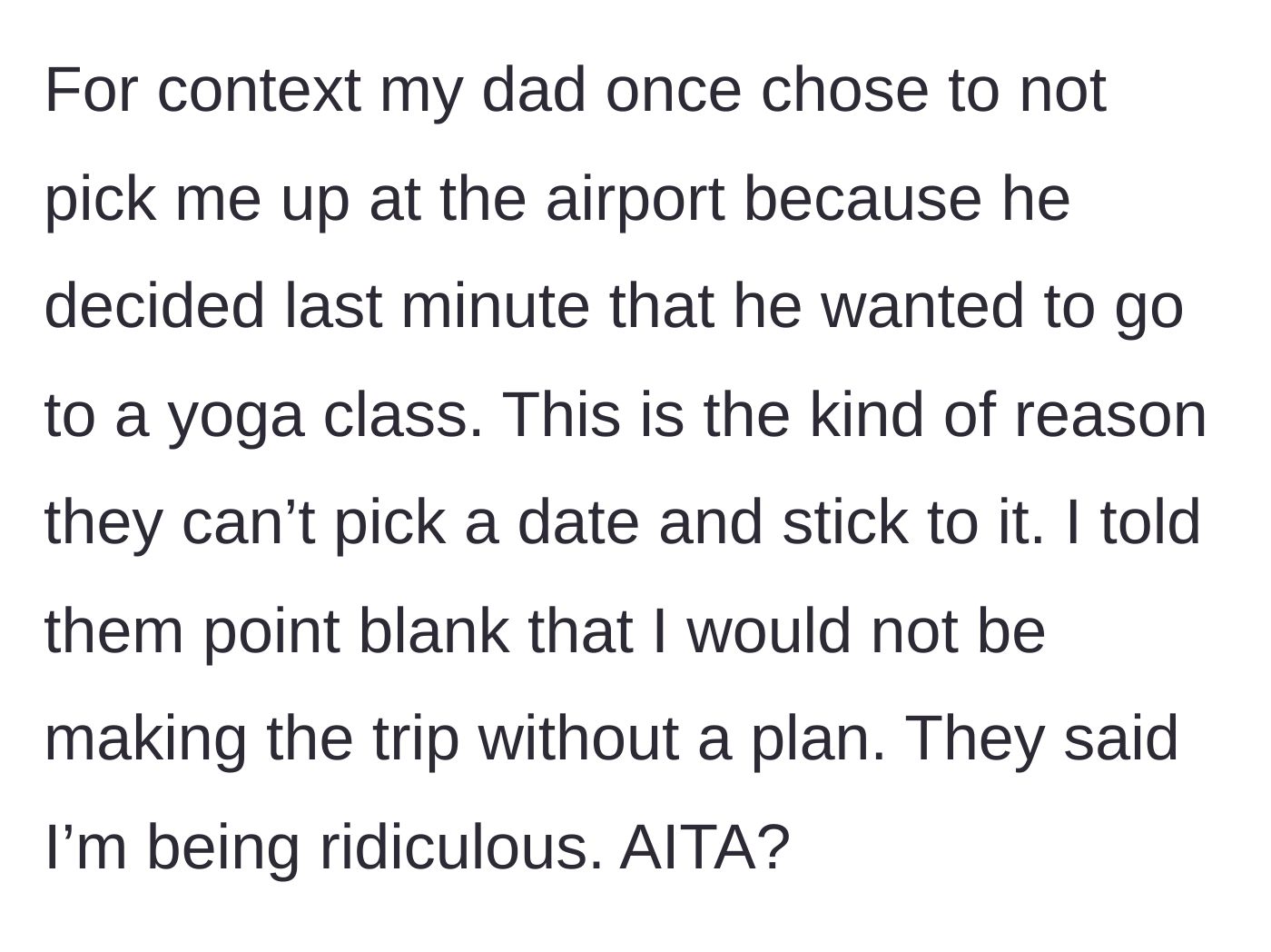 Story part 5 - The infamous airport yoga abandonment incident.