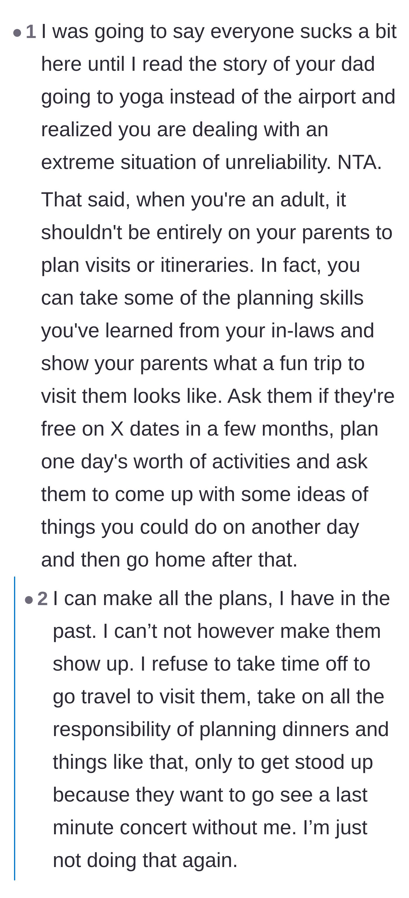 Comment thread 4 - A discussion about how taking over the planning doesn't work if the parents still refuse to physically show up.