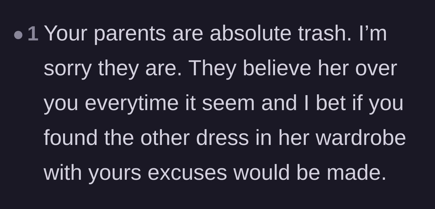 Comment thread 6 - A harsh condemnation of the parents, predicting they would make excuses even if the truth was undeniably proven.