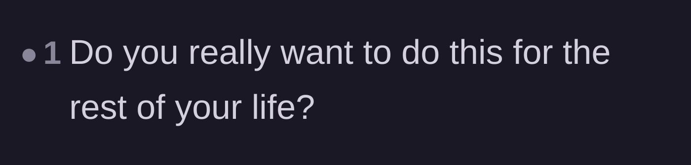 Comment thread 3 - A reader bluntly asking if he wants to endure this dynamic for the rest of his life.