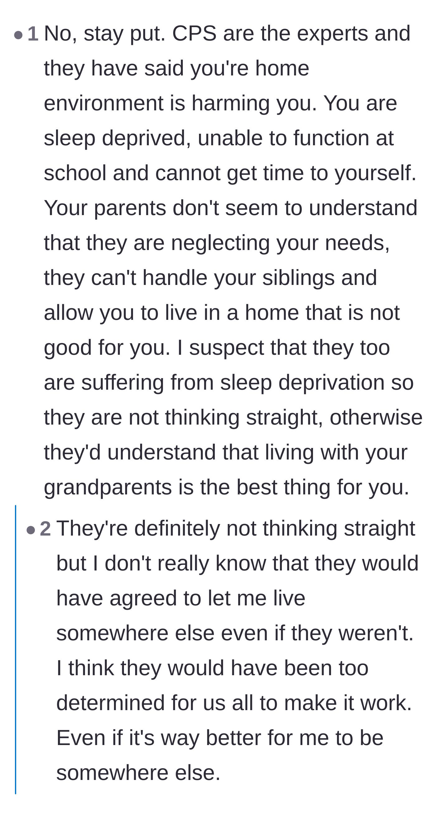 Comment thread 3 - Readers point out that by living in denial, the parents are actually failing all three of their children.